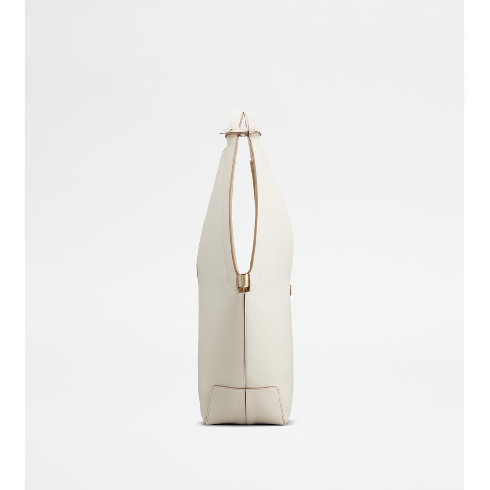 Tod's Tods Di Bag Folio Shoulder Bag In Leather Small White