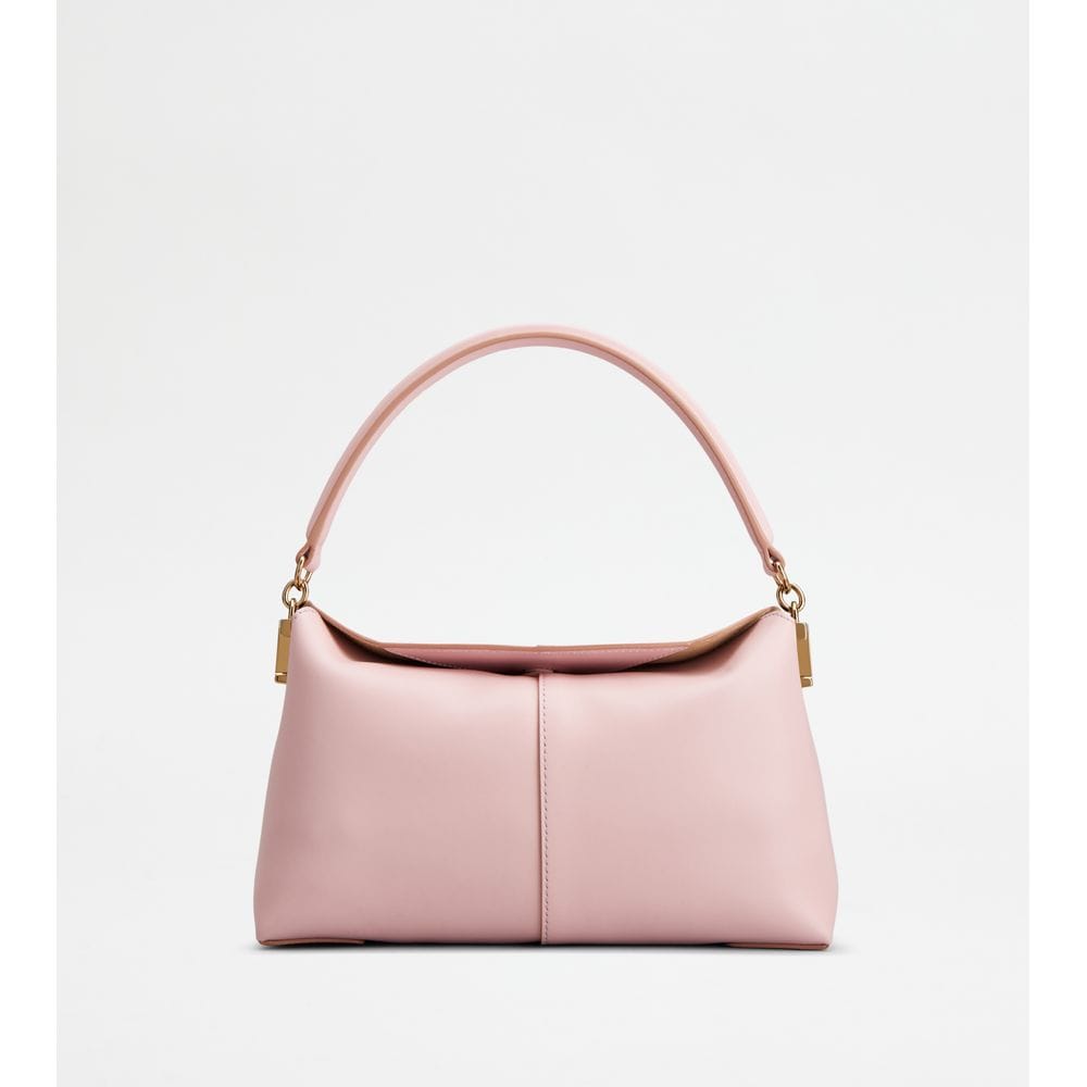 Tod's Tods T Case Shoulder Bag In Leather Mini Pink