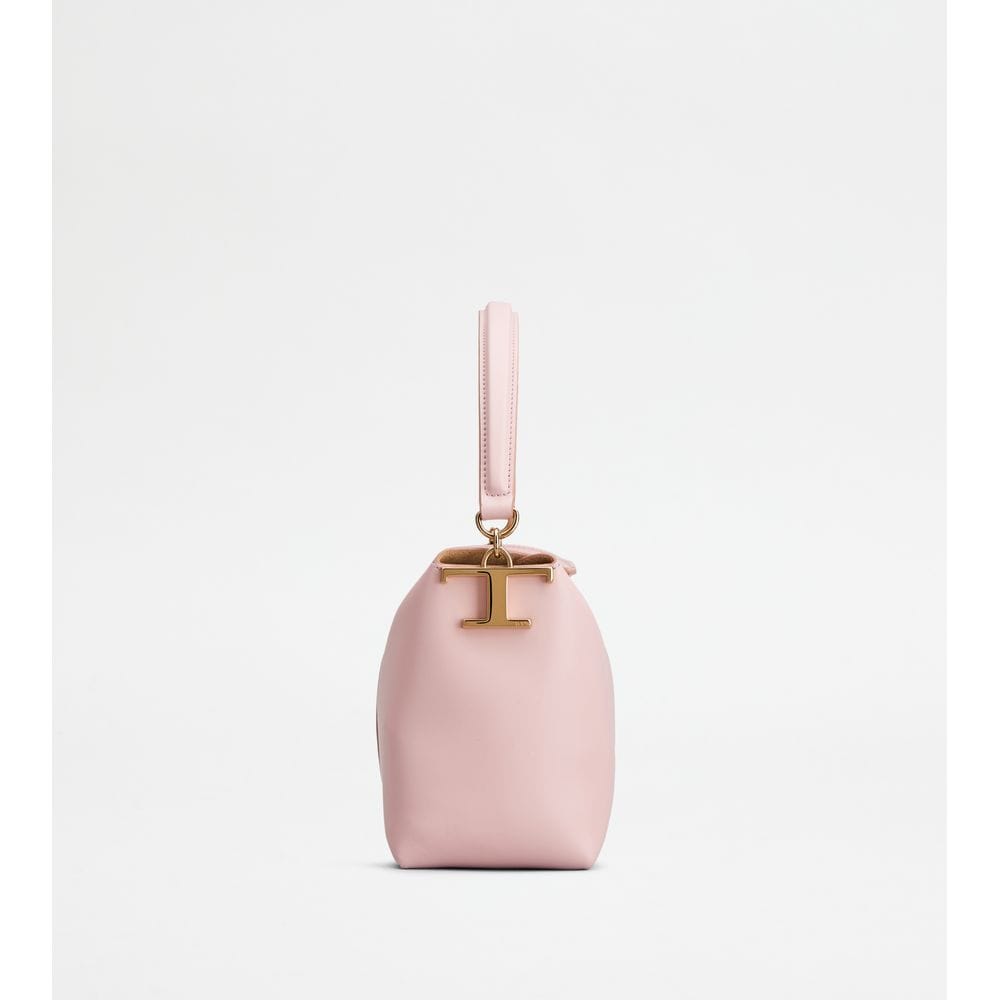 Tod's Tods T Case Shoulder Bag In Leather Mini Pink