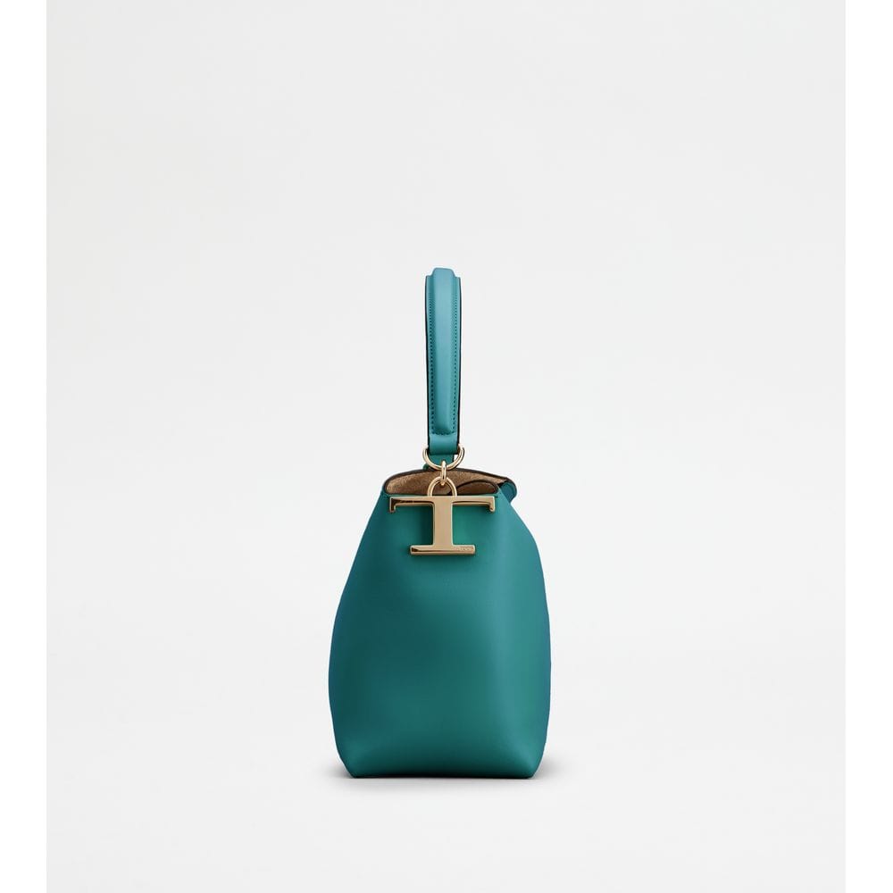 Tod's Tods T Case Shoulder Bag In Leather Mini Green