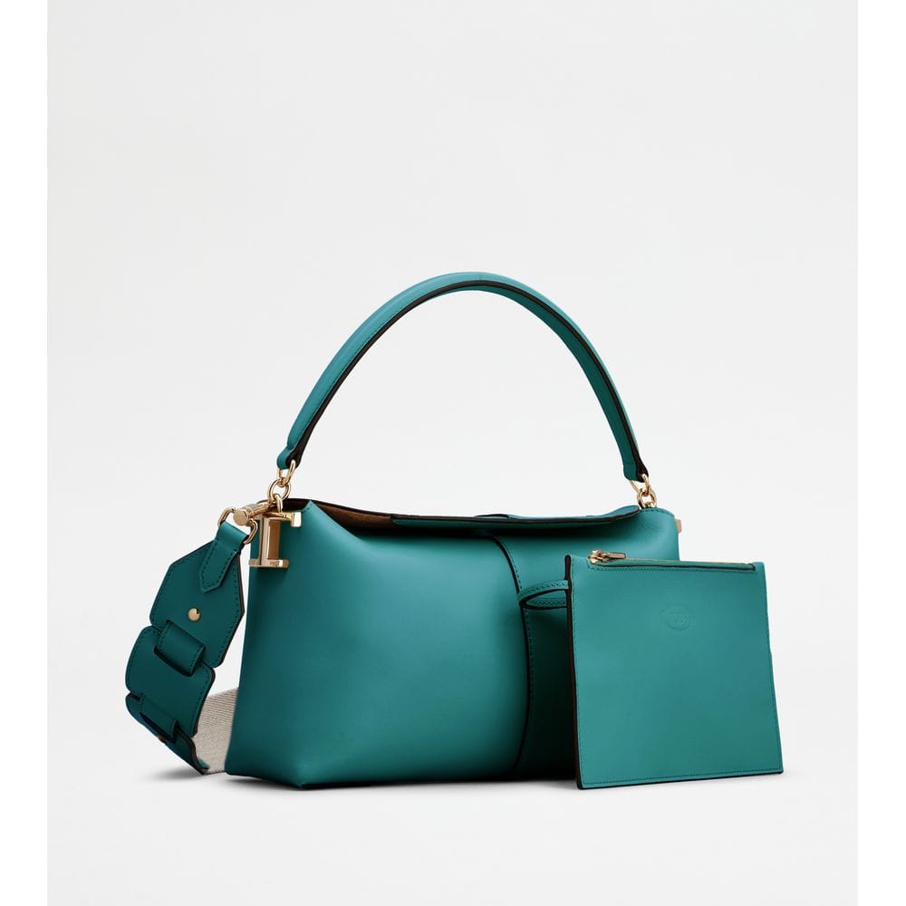 Tod's Tods T Case Shoulder Bag In Leather Mini Green