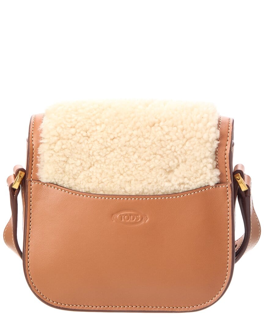 TOD’s Shearling & Leather Shoulder Bag