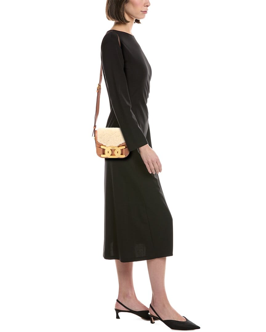 TOD’s Shearling & Leather Shoulder Bag