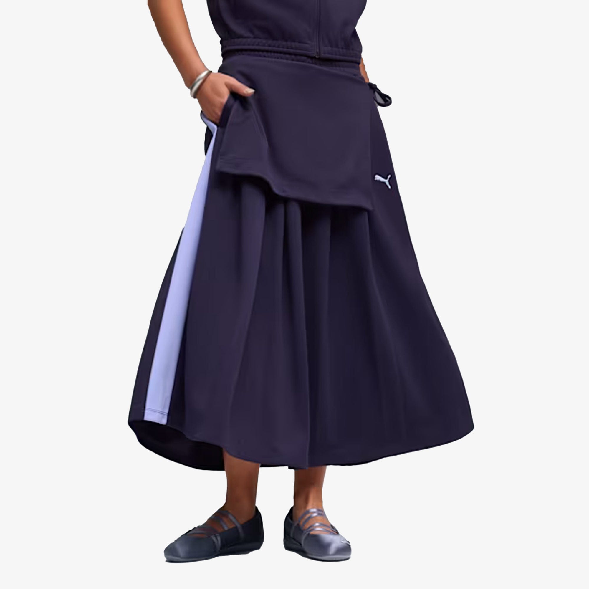 Puma | T7 MIDI PLEATED SKIRT { DEEP PLUM