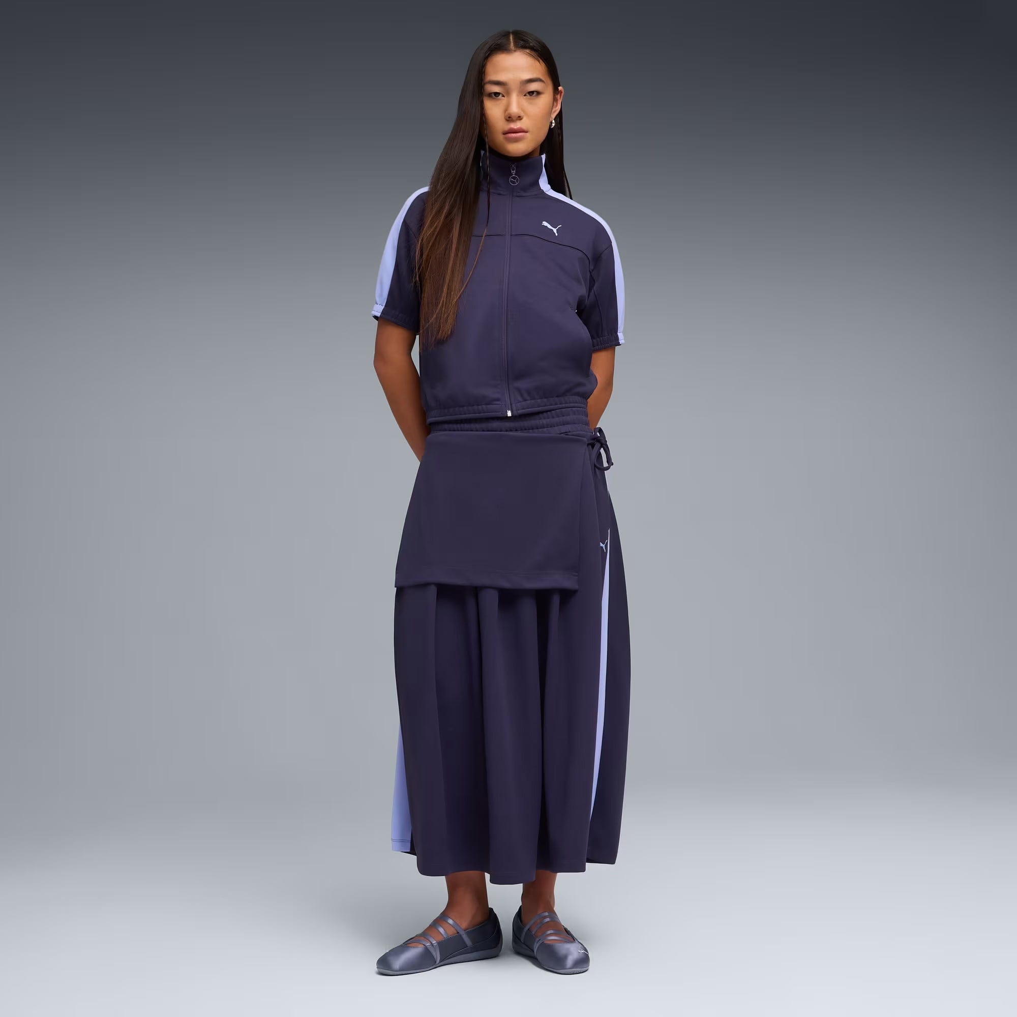 Puma | T7 MIDI PLEATED SKIRT { DEEP PLUM