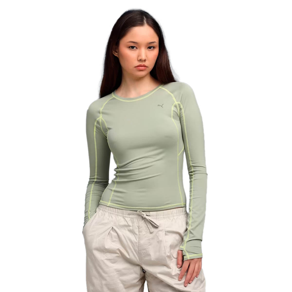 PUMA YONA Tight Longsleeve Lux Army