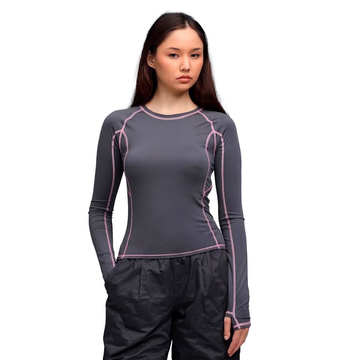PUMA YONA Tight Longsleeve Dusky Gray