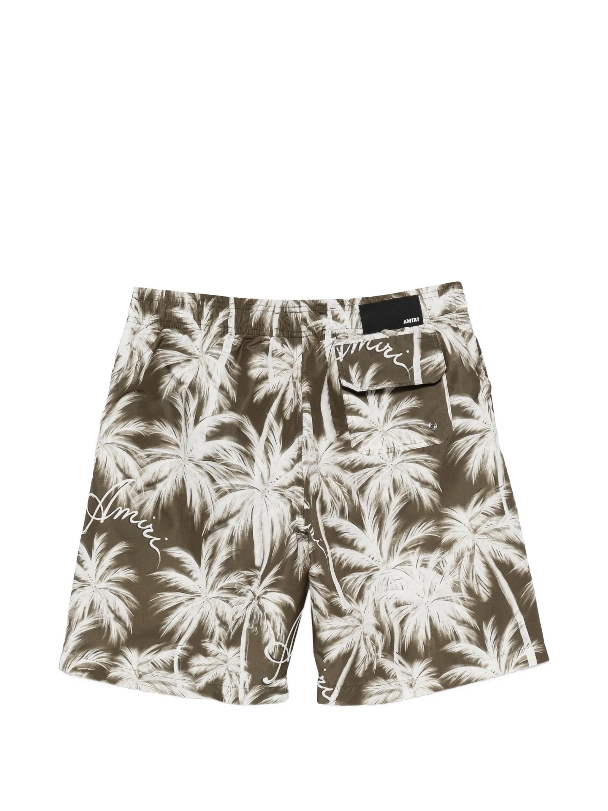 AMIRI palm - print swim shorts