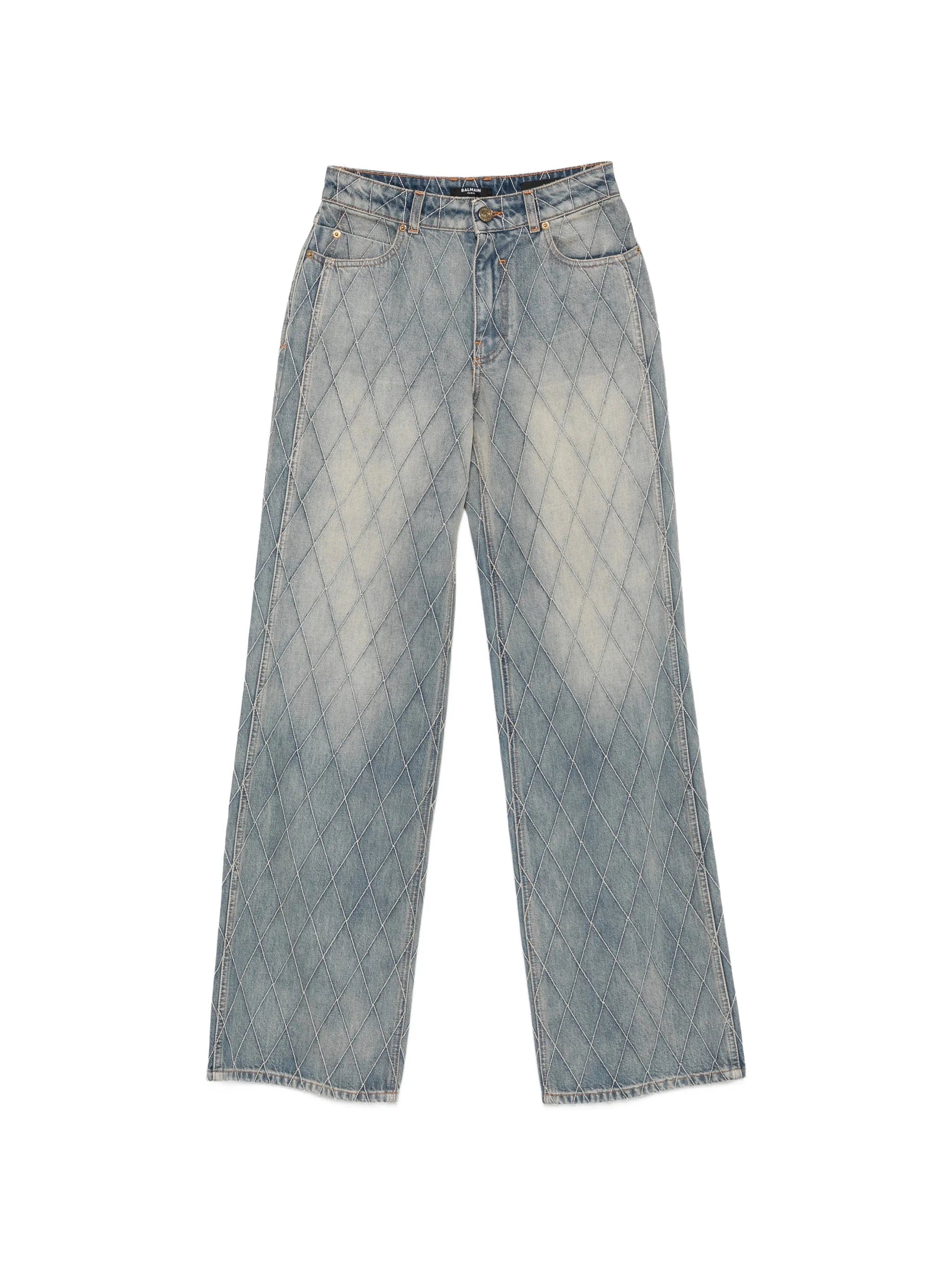 Balmain buttoned straight - leg jeans