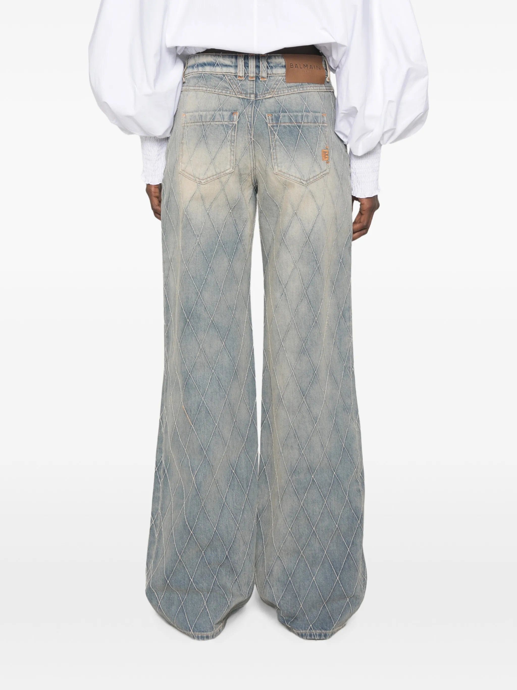 Balmain buttoned straight - leg jeans