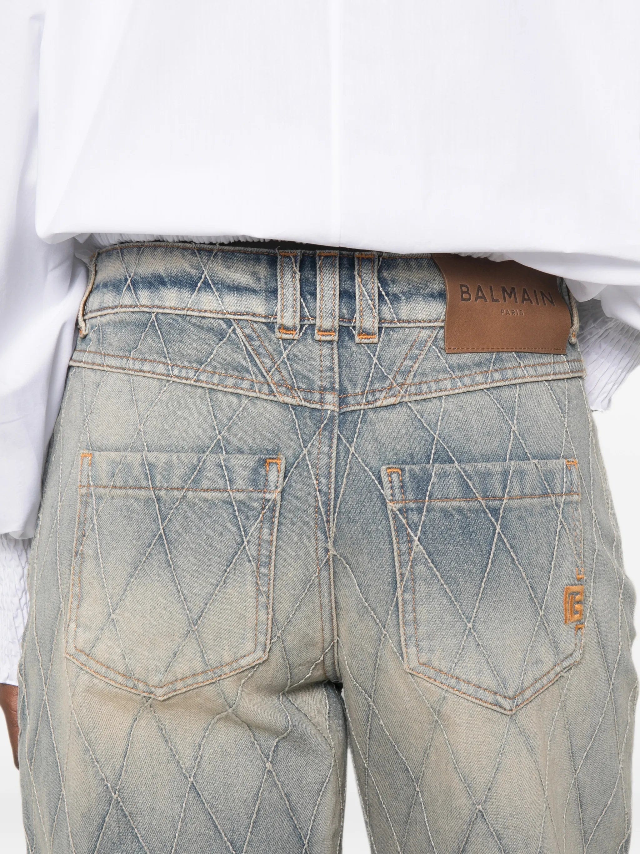 Balmain buttoned straight - leg jeans