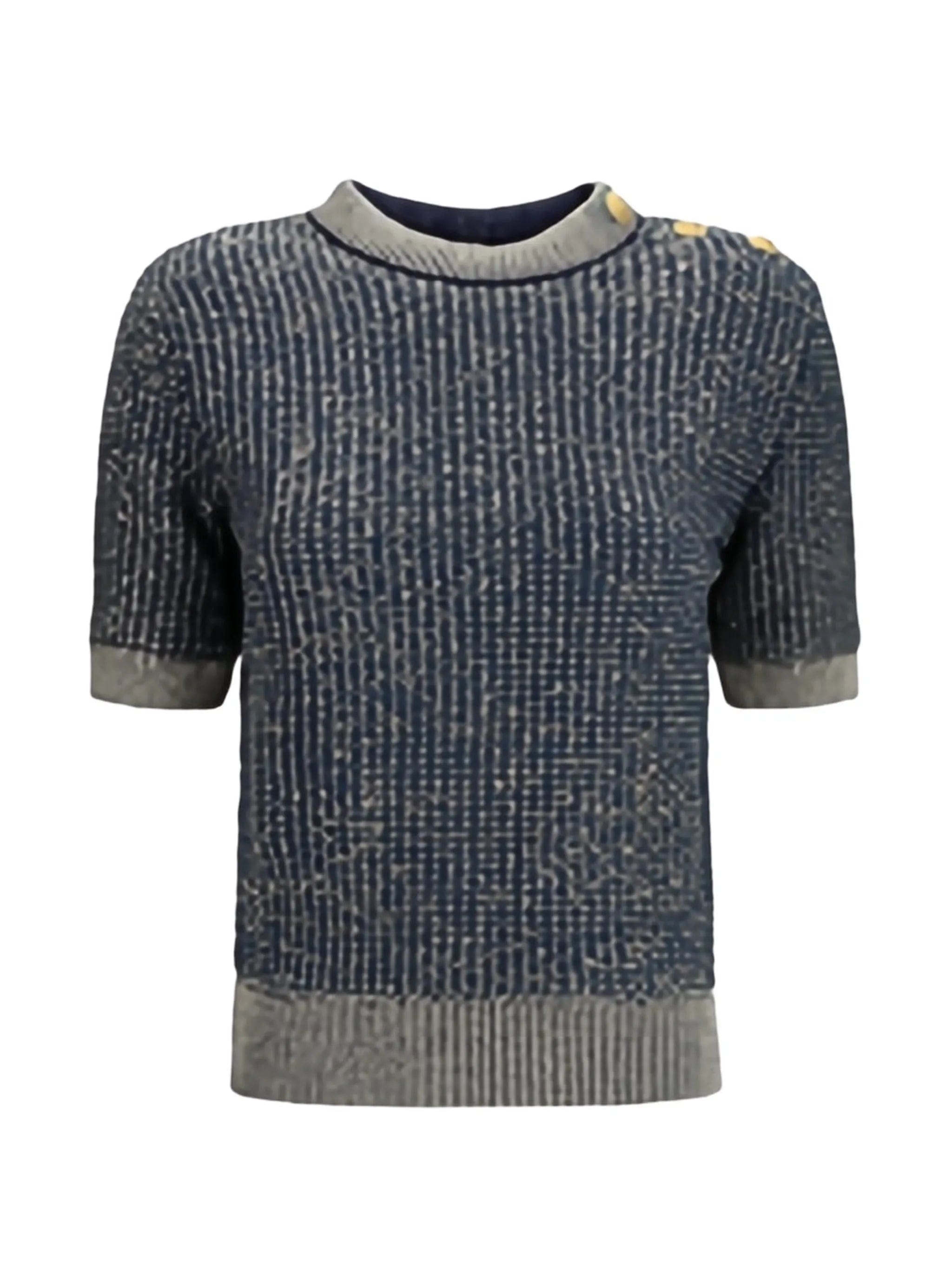 Balmain sequin - embellished button - detail sweater