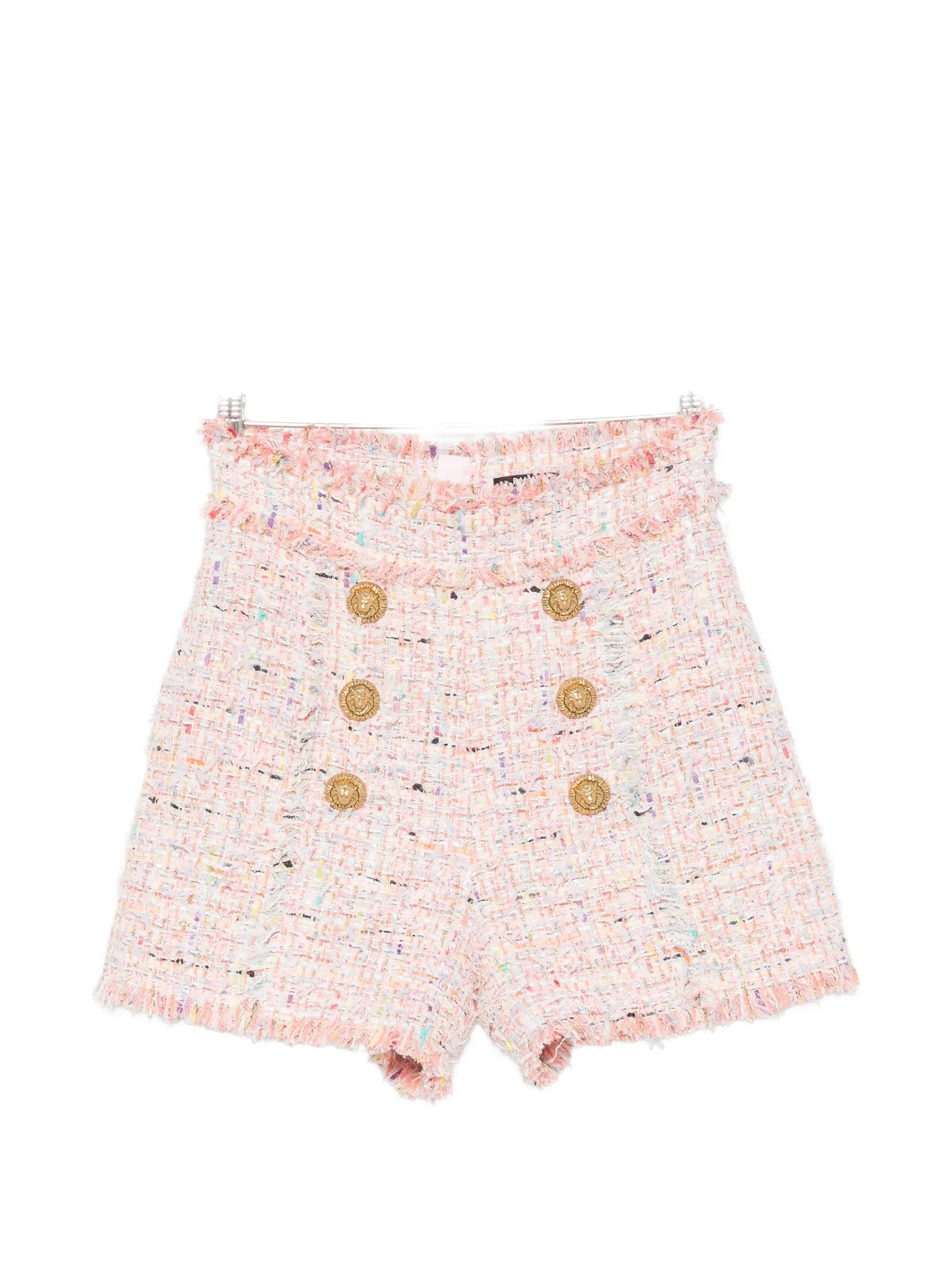 Balmain buttoned tweed shorts