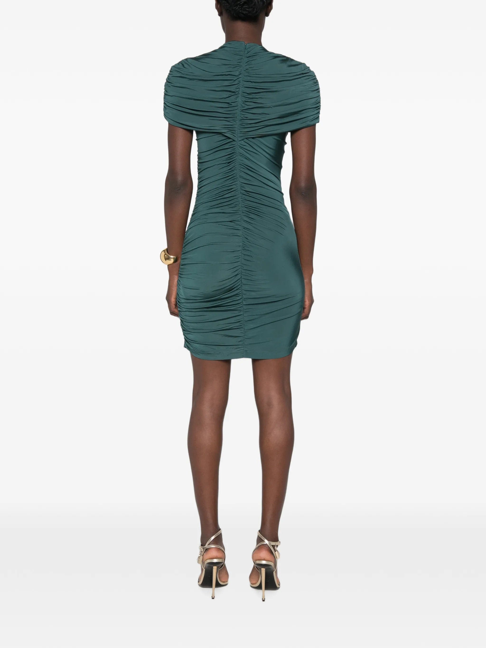 Balmain draped cut - out dress