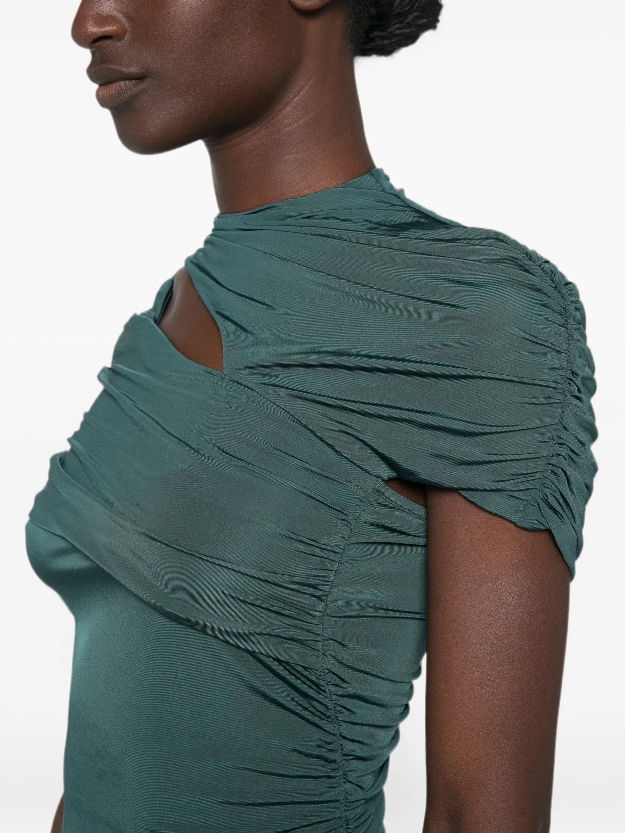 Balmain draped cut - out dress