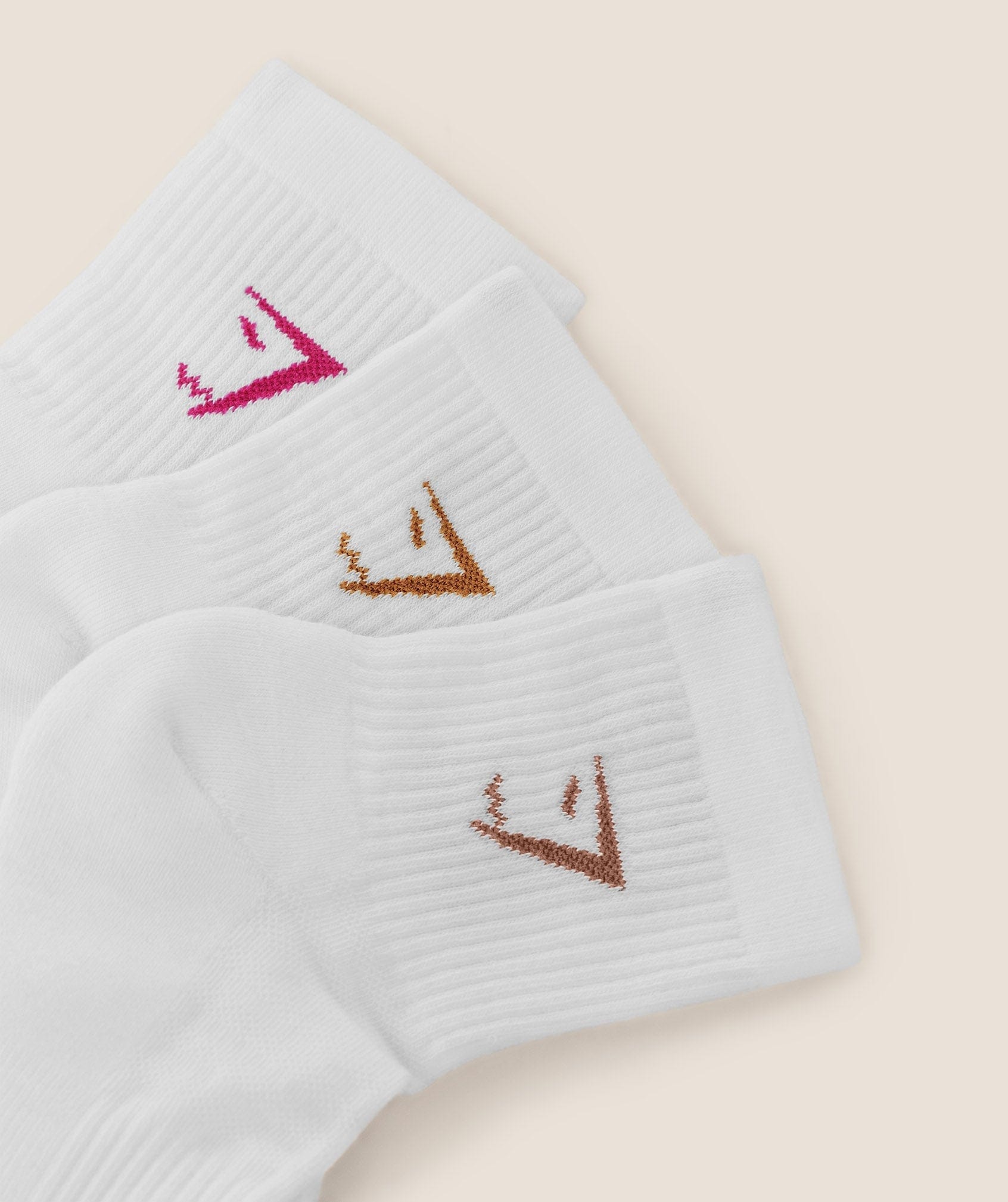 Gymshark Women's Gymshark Sweet Treat Graphic Midi Socks 3Pk GS White