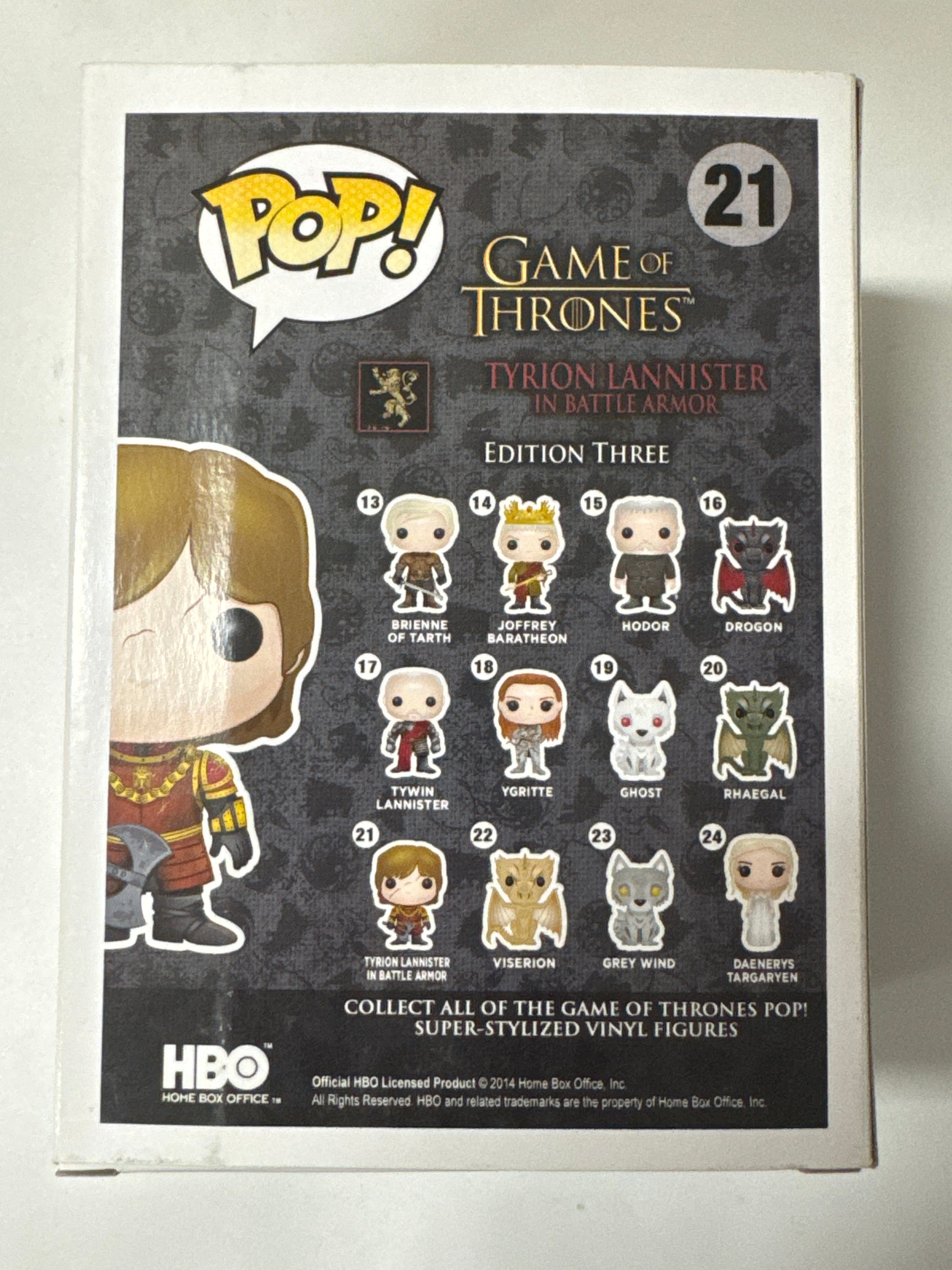 Funko A Game of Thrones - Tyrion Lannister in Battle Armor Pop! Vinyl #21