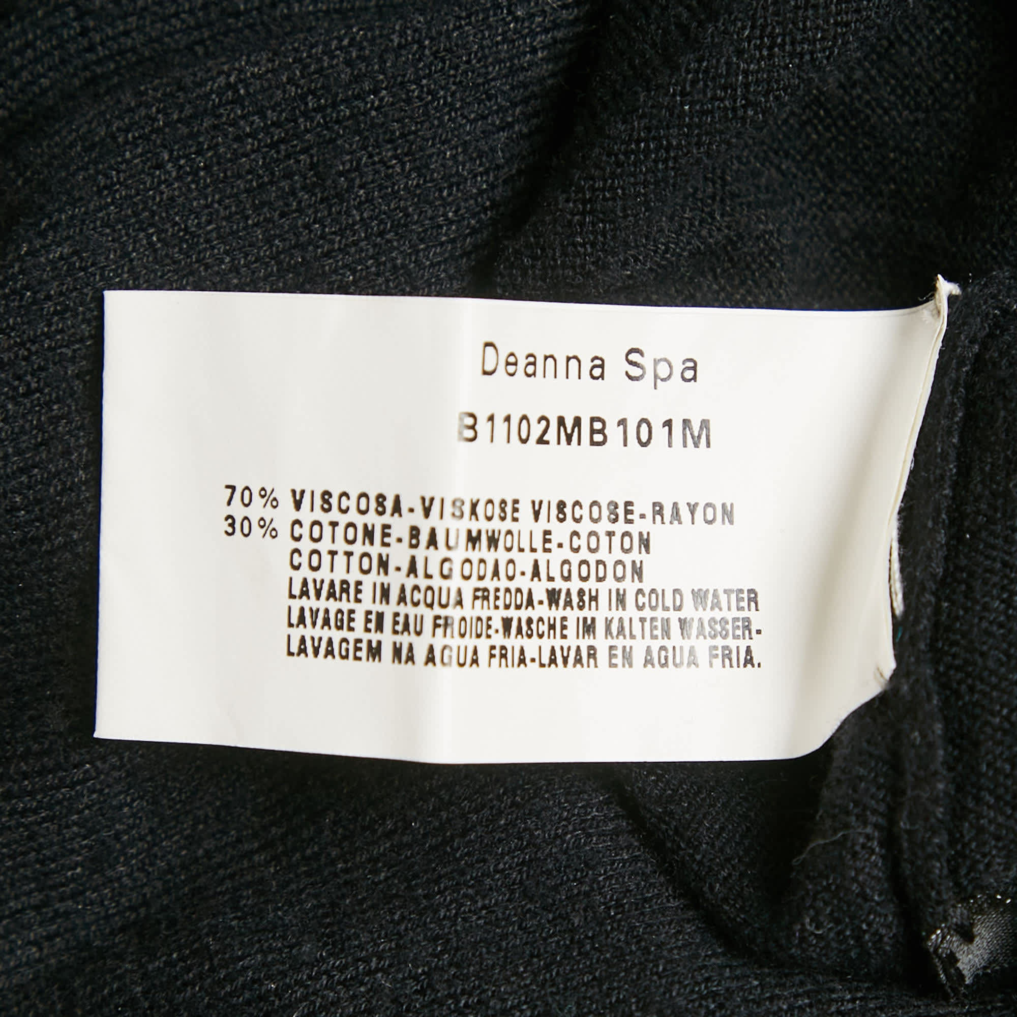 Emporio Armani Black Knit V - Neck Sweater