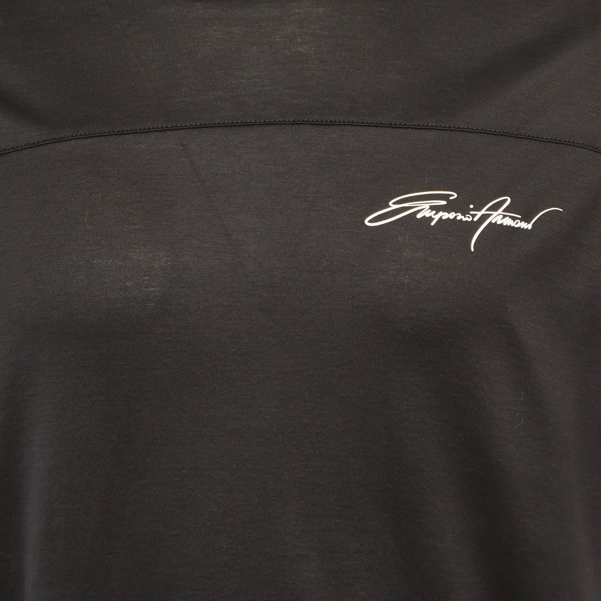 Emporio Armani Black Printed Jersey T - Shirt