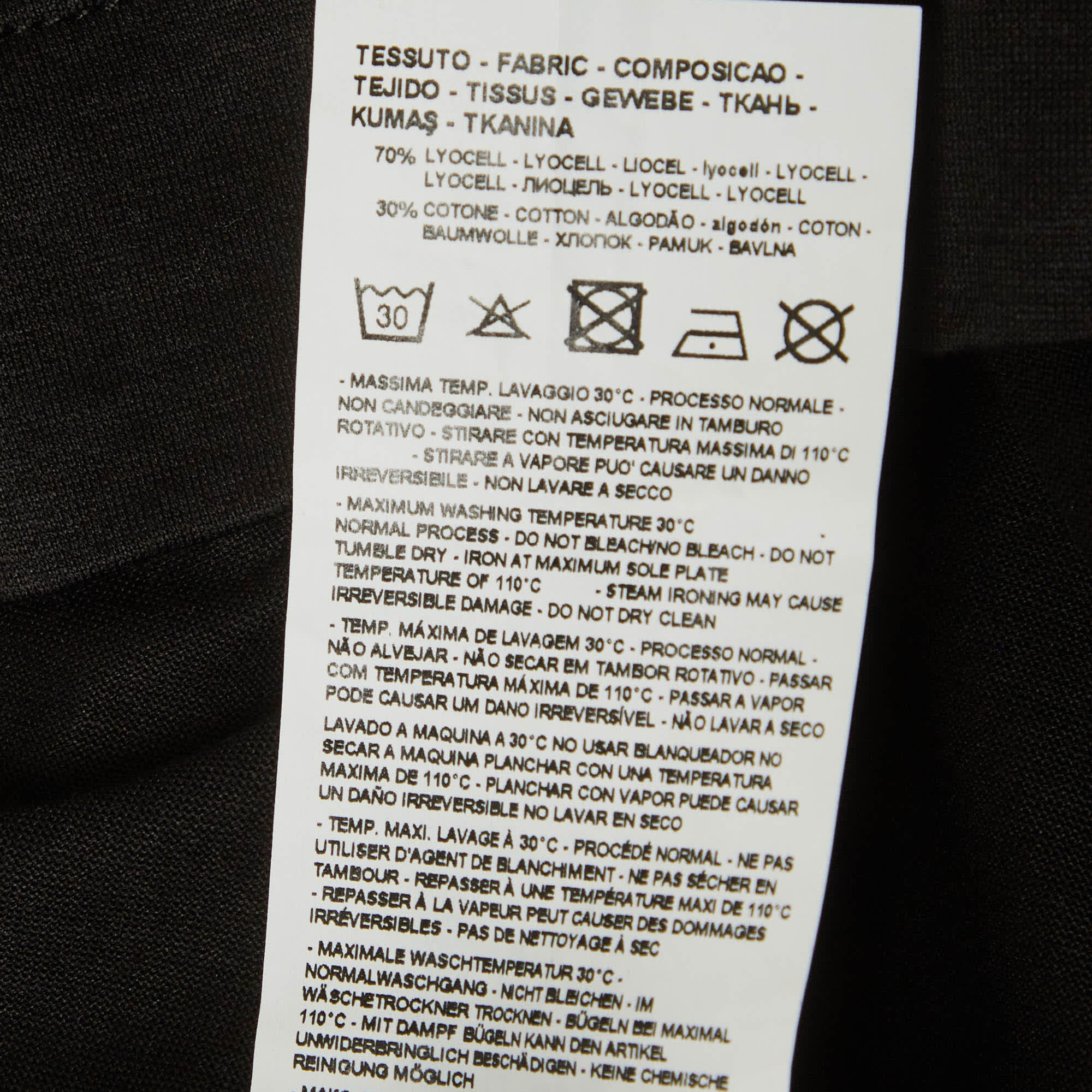 Emporio Armani Black Printed Jersey T - Shirt
