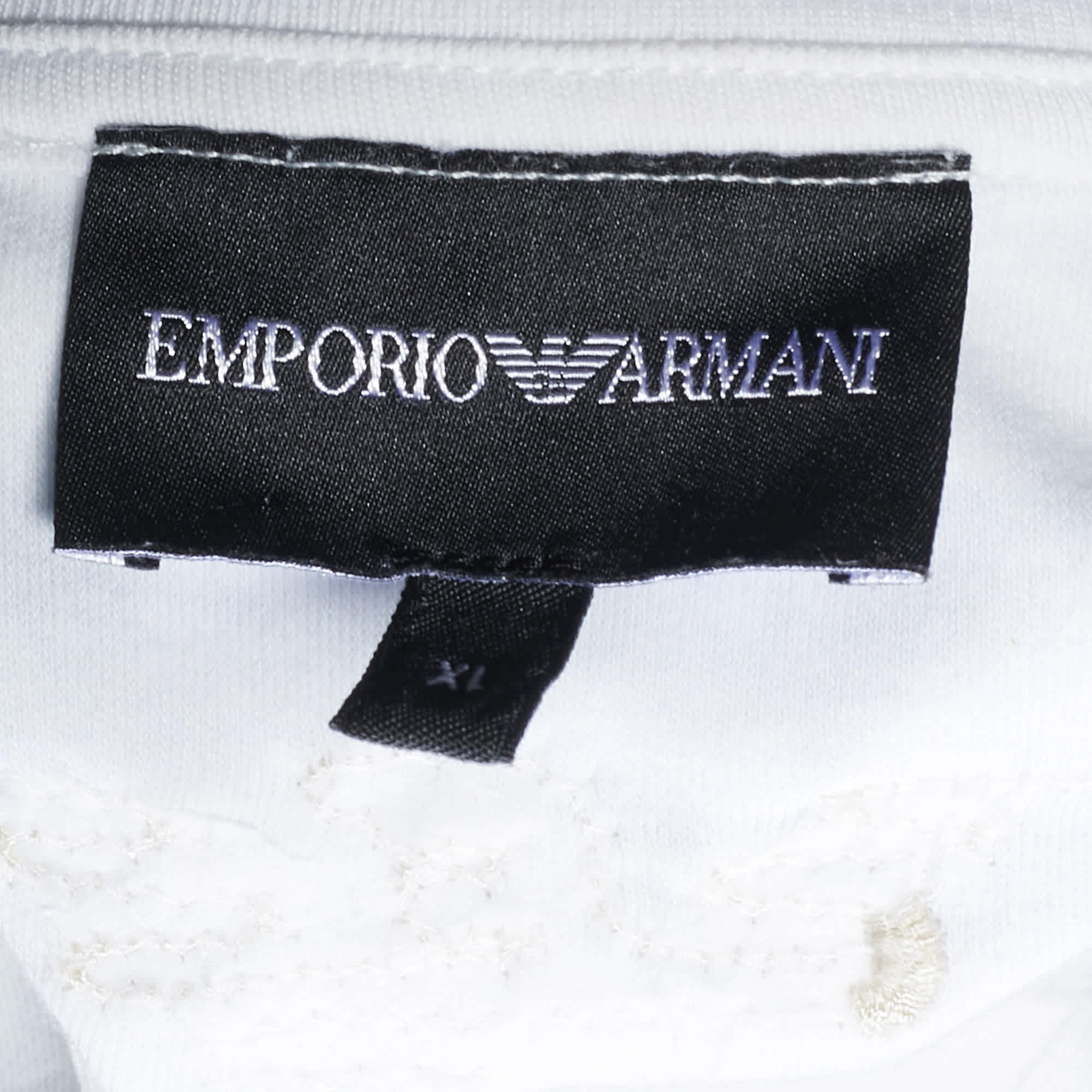 Emporio Armani Blue/white Printed Jersey And Cotton Set