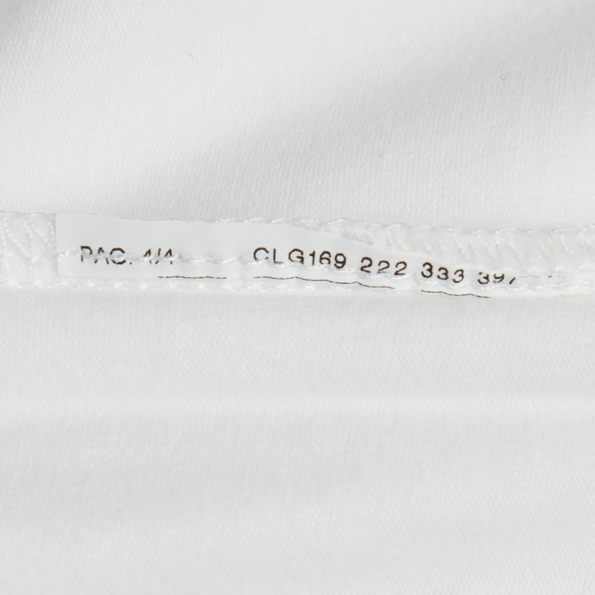 Emporio Armani White Logo Sequin Jersey T - Shirt