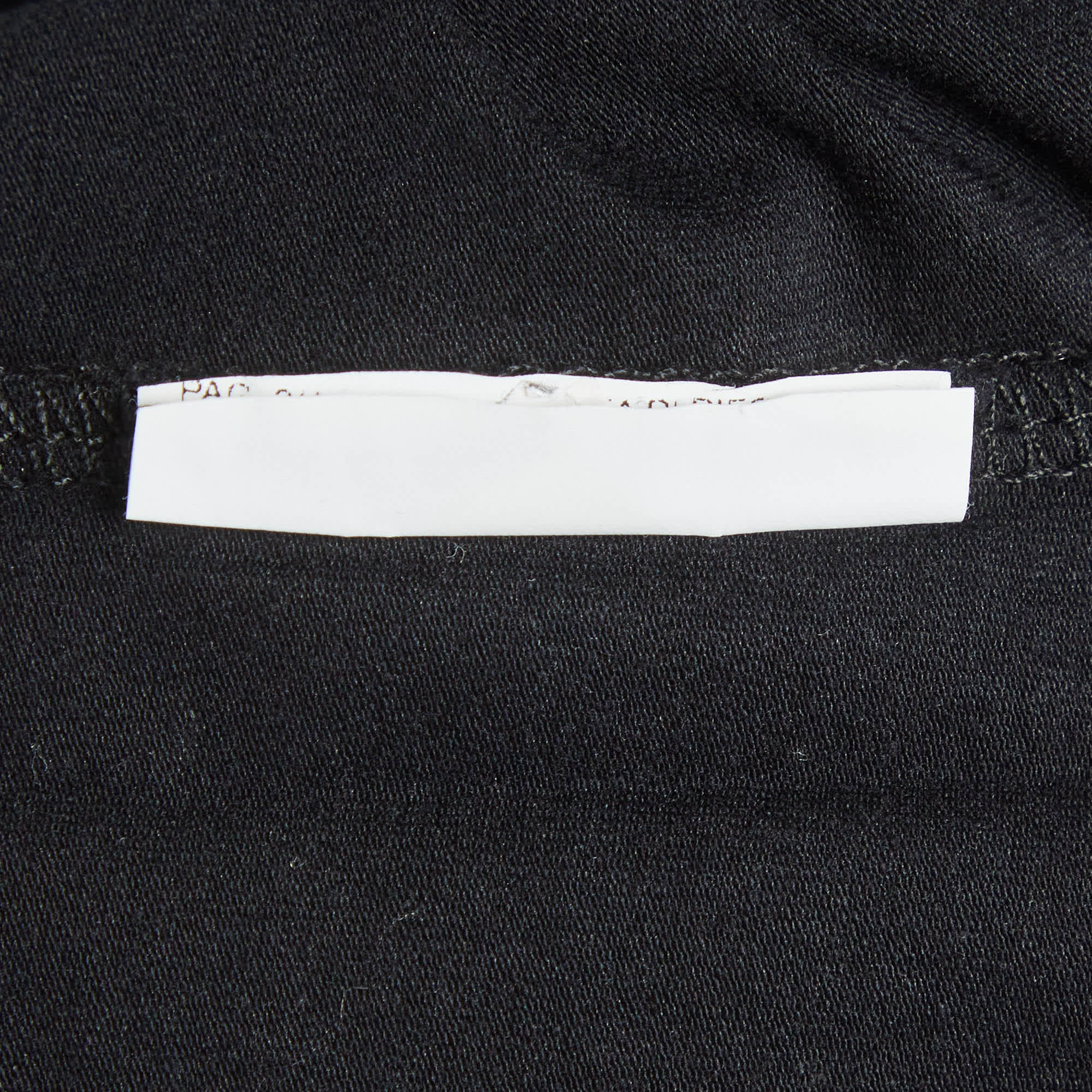 Emporio Armani Black Cotton Knit Logo Applique T - Shirt