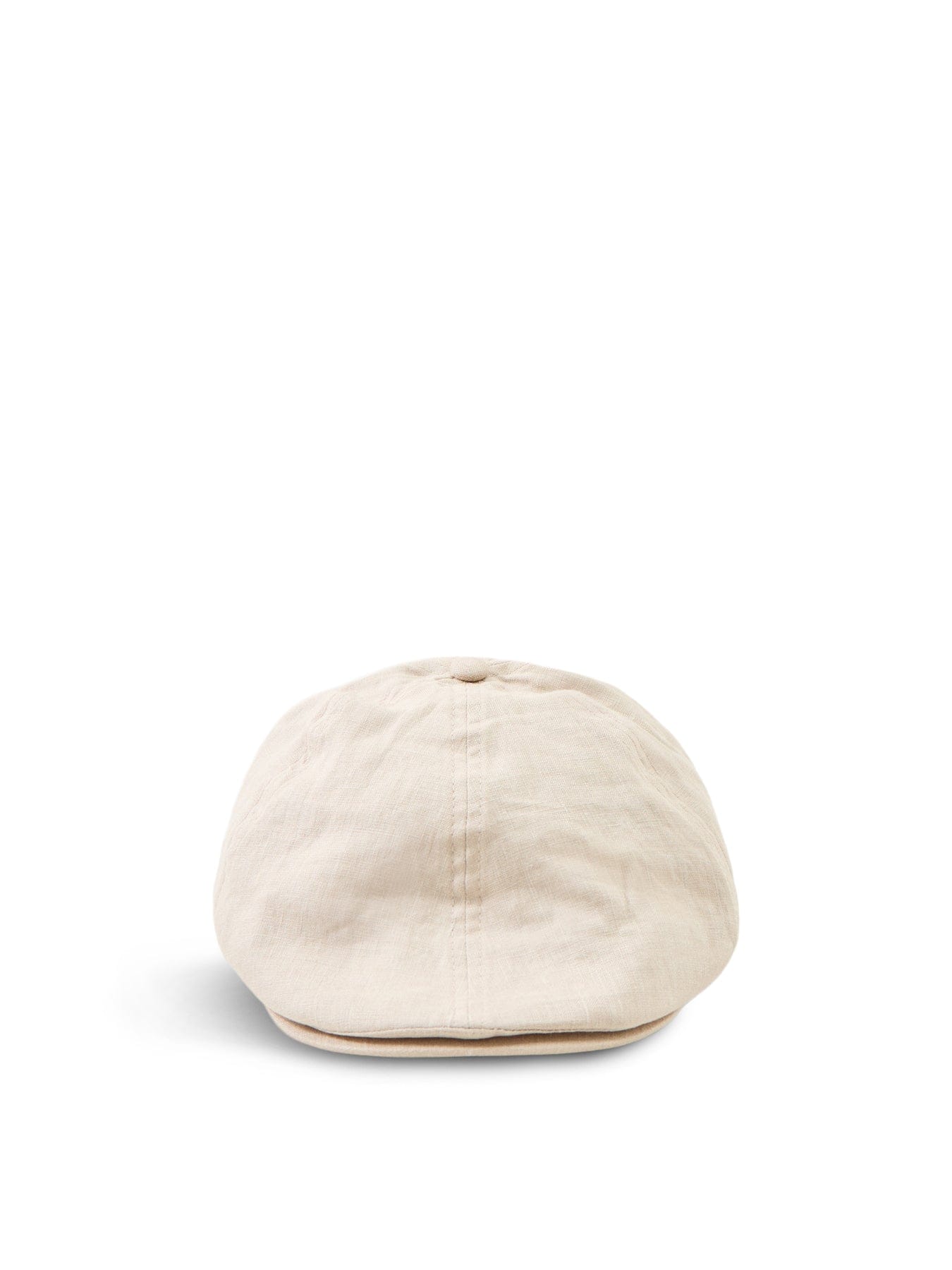 BOSS Linen Flat Cap Beige