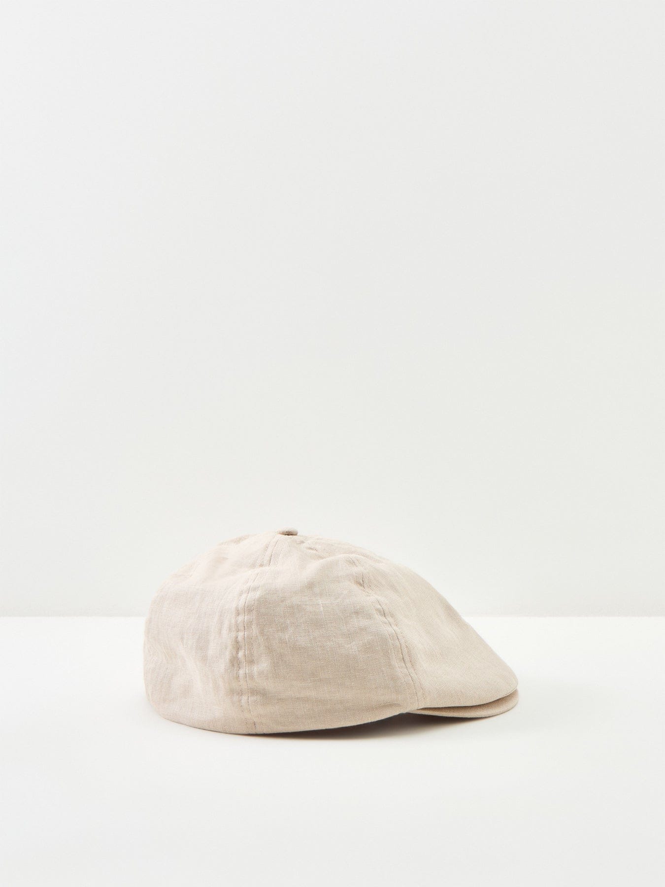 BOSS Linen Flat Cap Beige