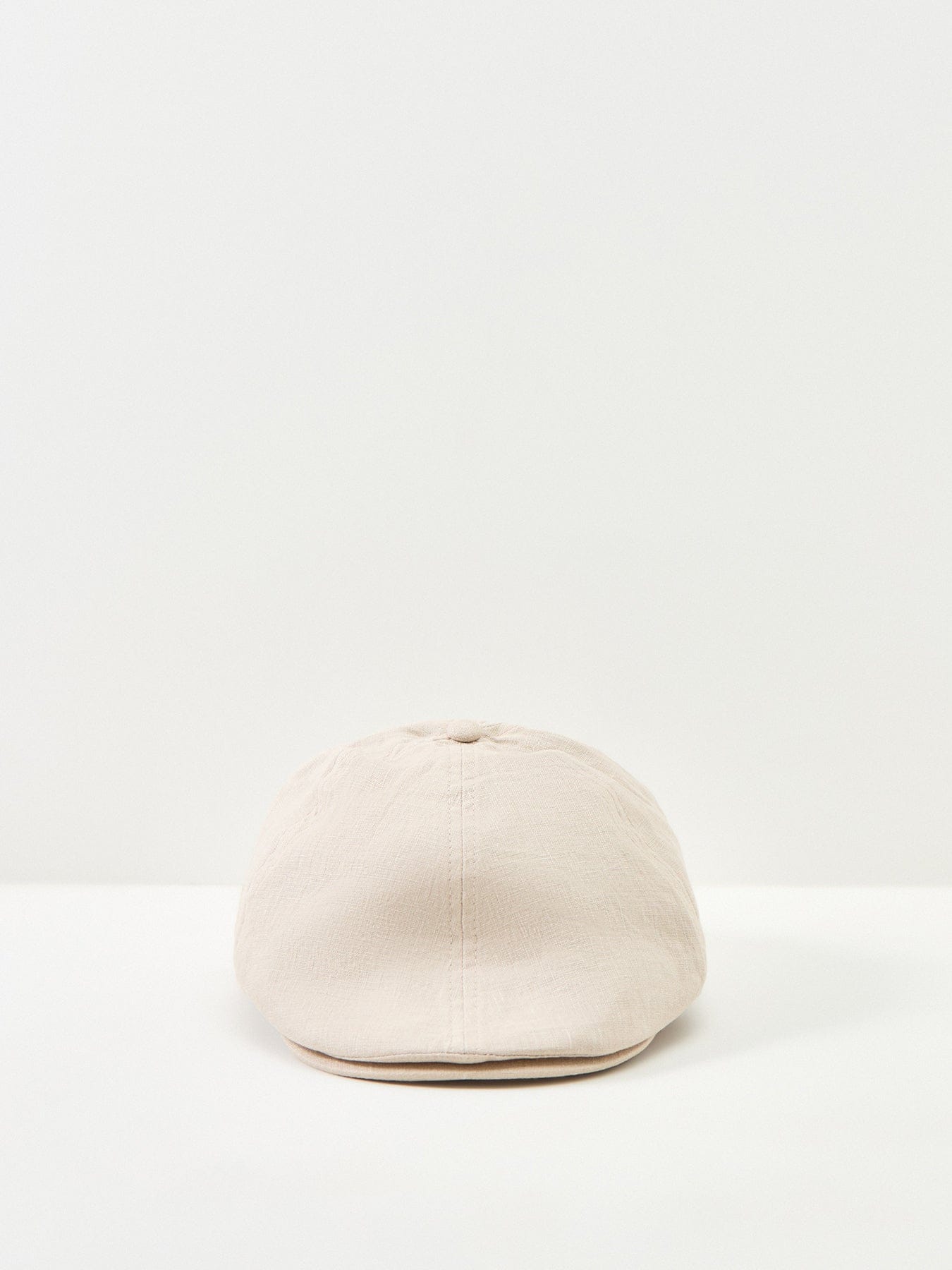 BOSS Linen Flat Cap Beige