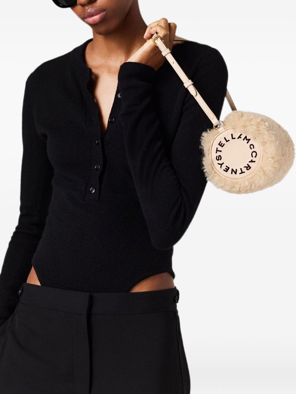 Stella Mccartney Women Stella Logo Shearling Pouch