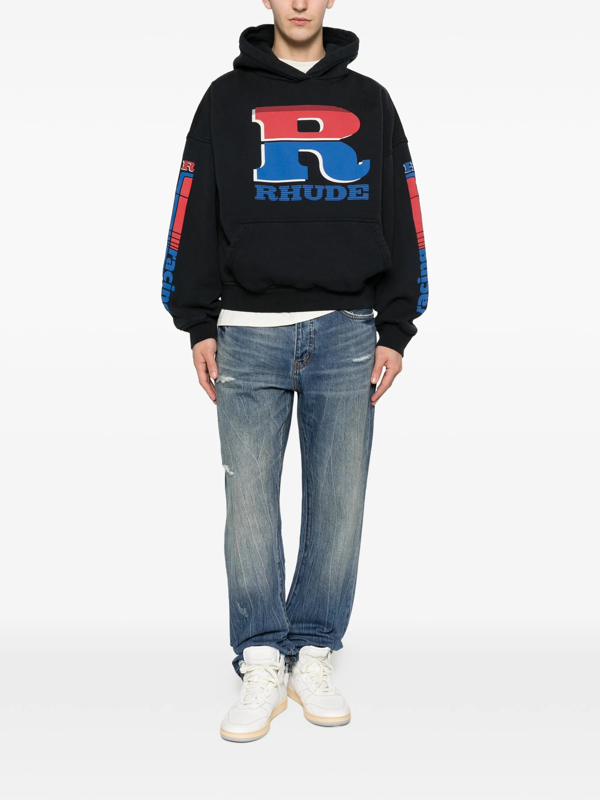 RHUDE logo graphic hoodie