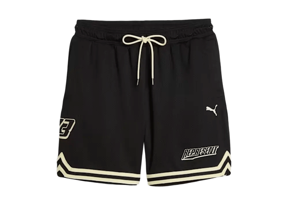 PUMA Oversized Shorts x Represent Black