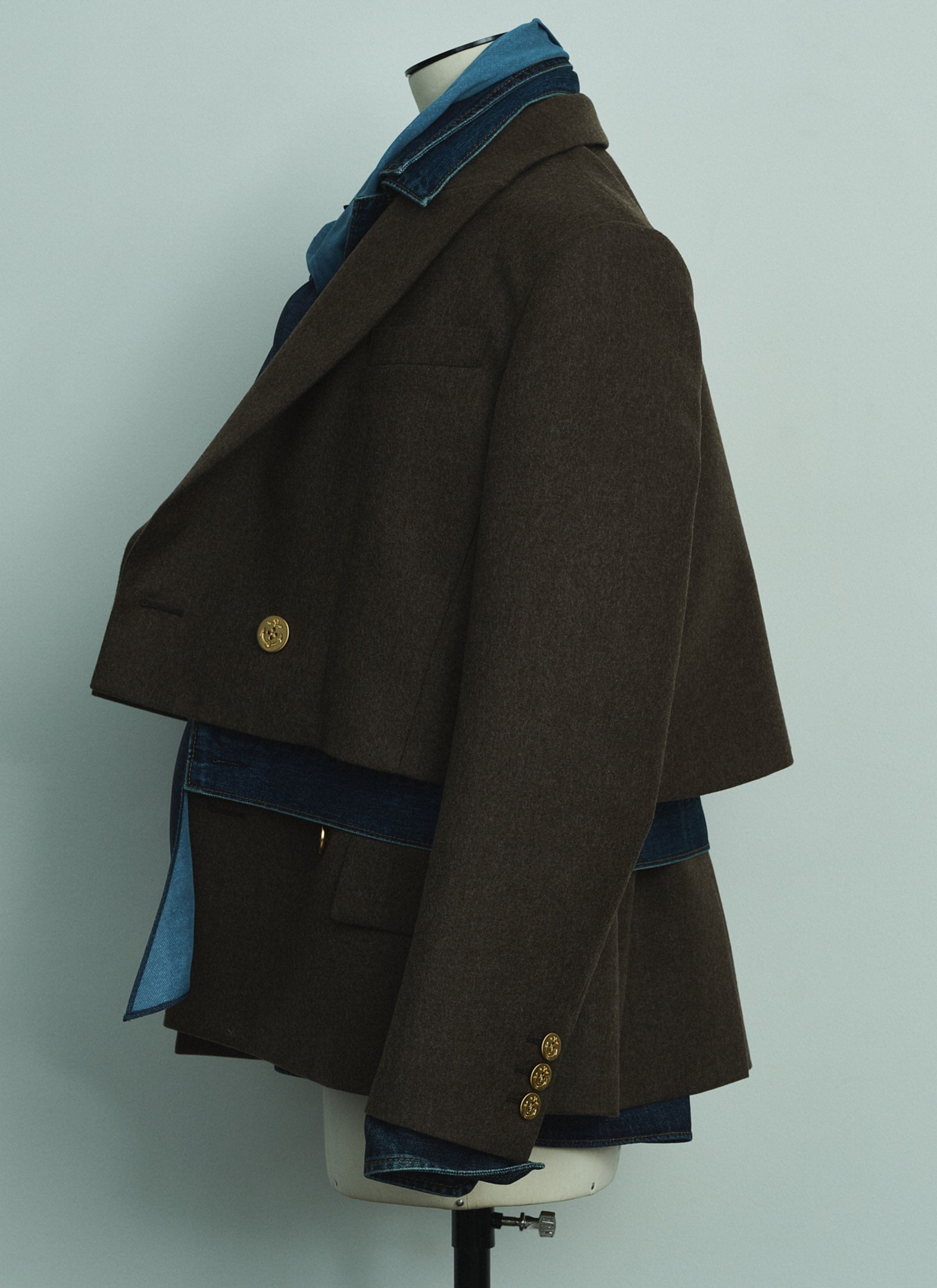 Sacai Wool Flannel x Denim Jacket