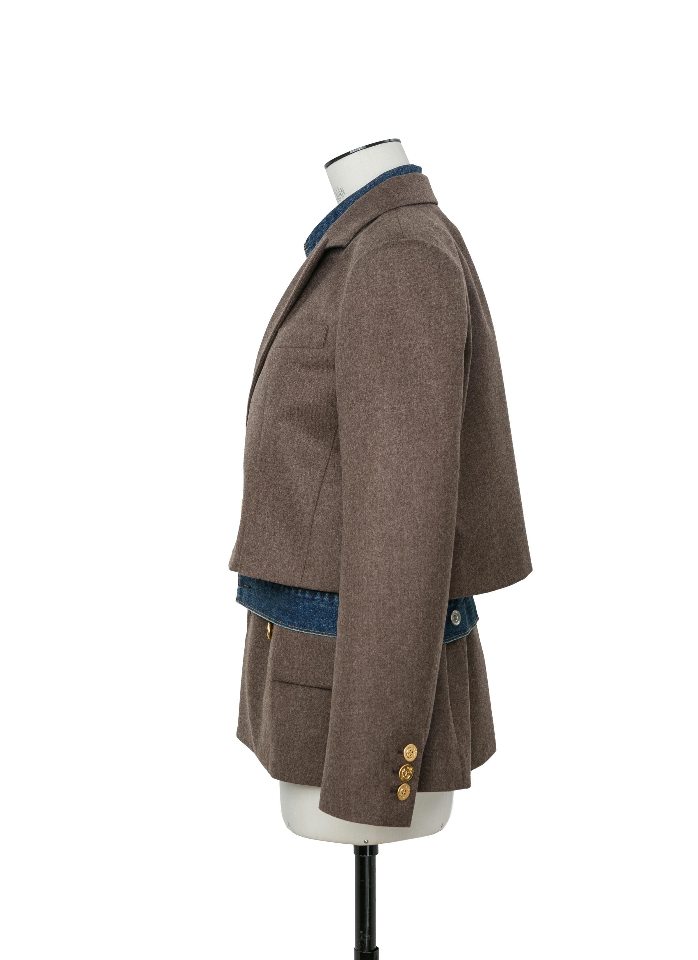 Sacai Wool Flannel x Denim Jacket