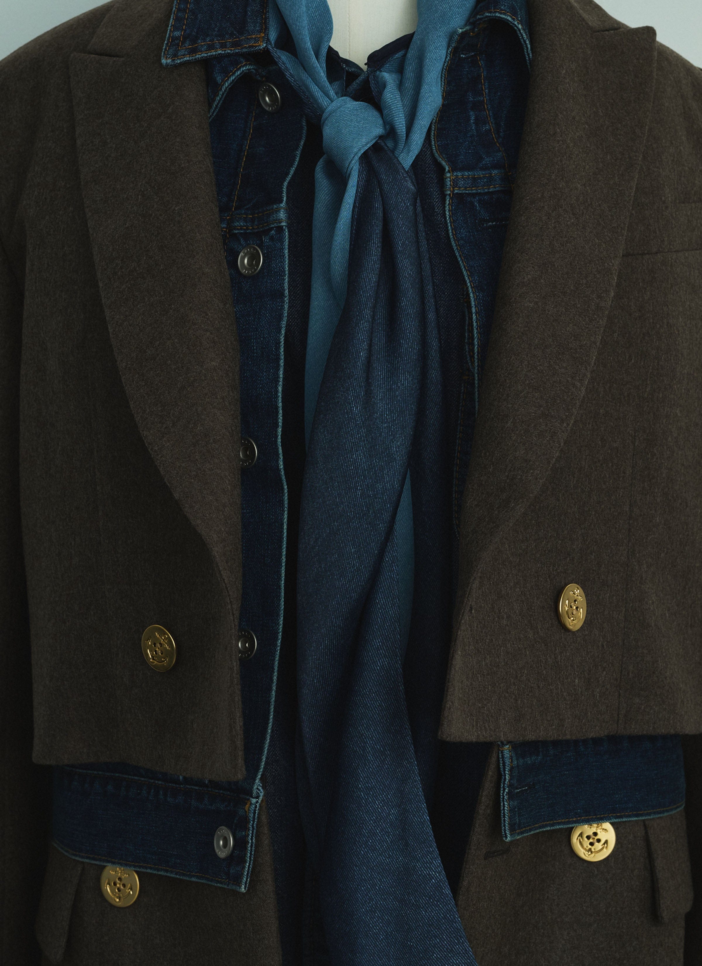 Sacai Wool Flannel x Denim Jacket