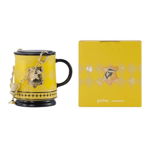 Starbucks x Harry Potter Collaboration Mug — Hufflepuff House Color - Changing Mug with Chain Accent (Yellow, 365 ml)
