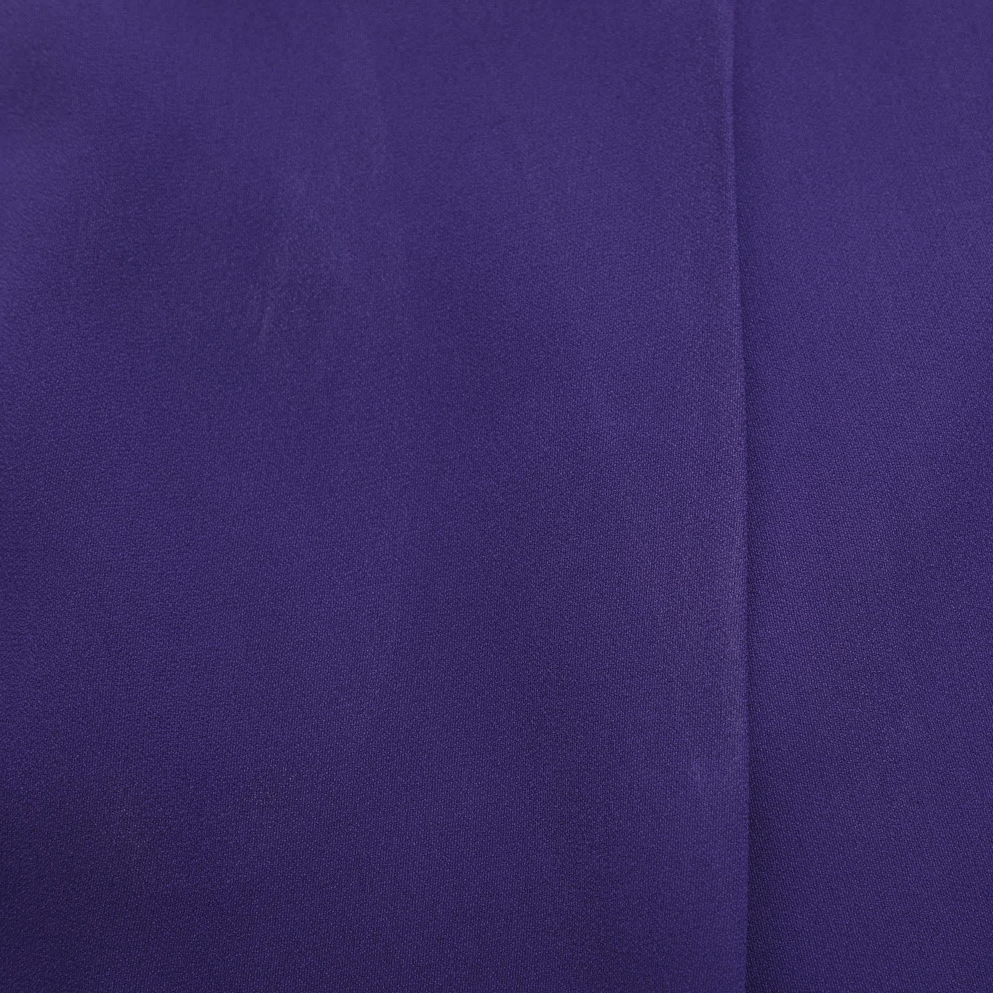 Emporio Armani Purple Crepe Fabric Mini Skirt