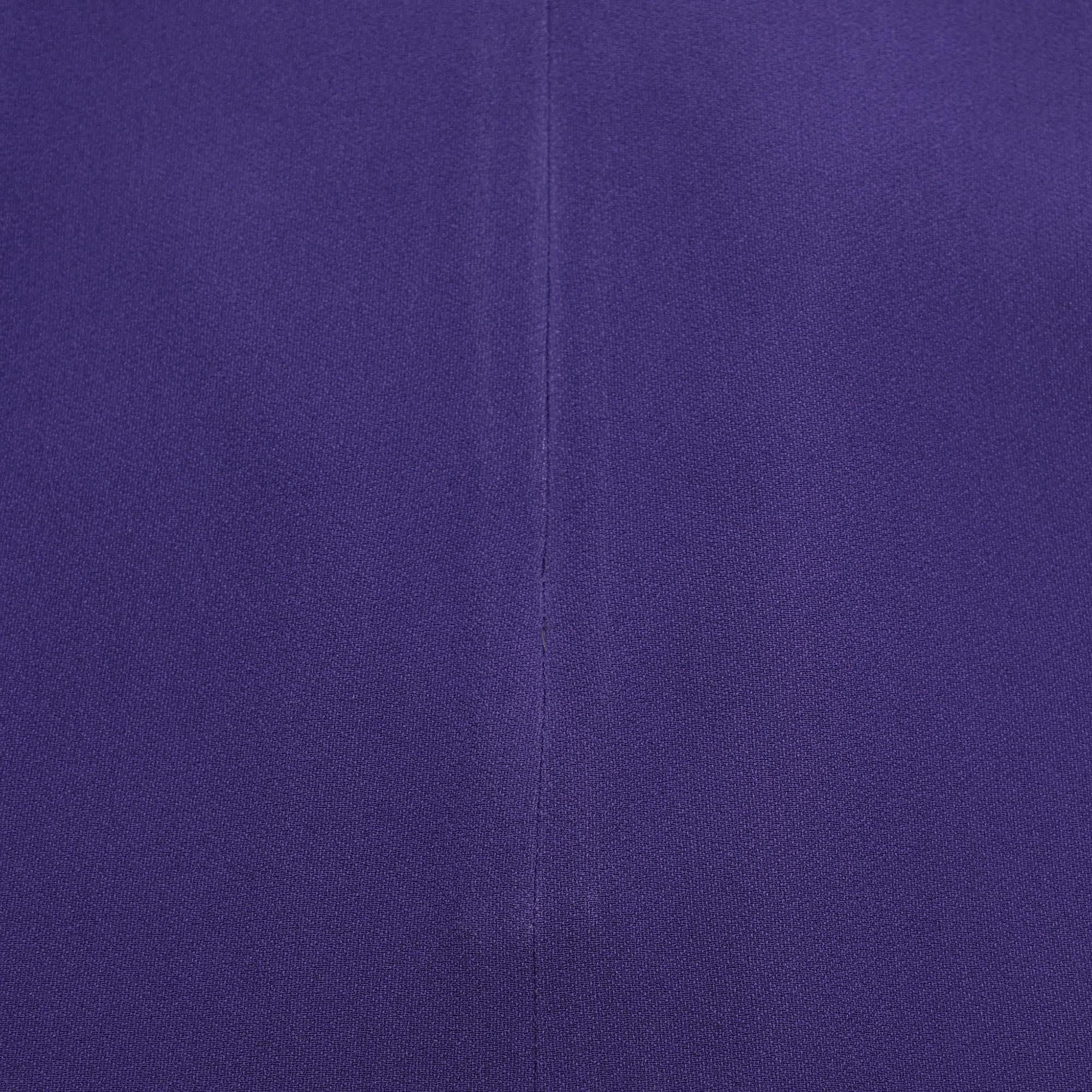 Emporio Armani Purple Crepe Fabric Mini Skirt