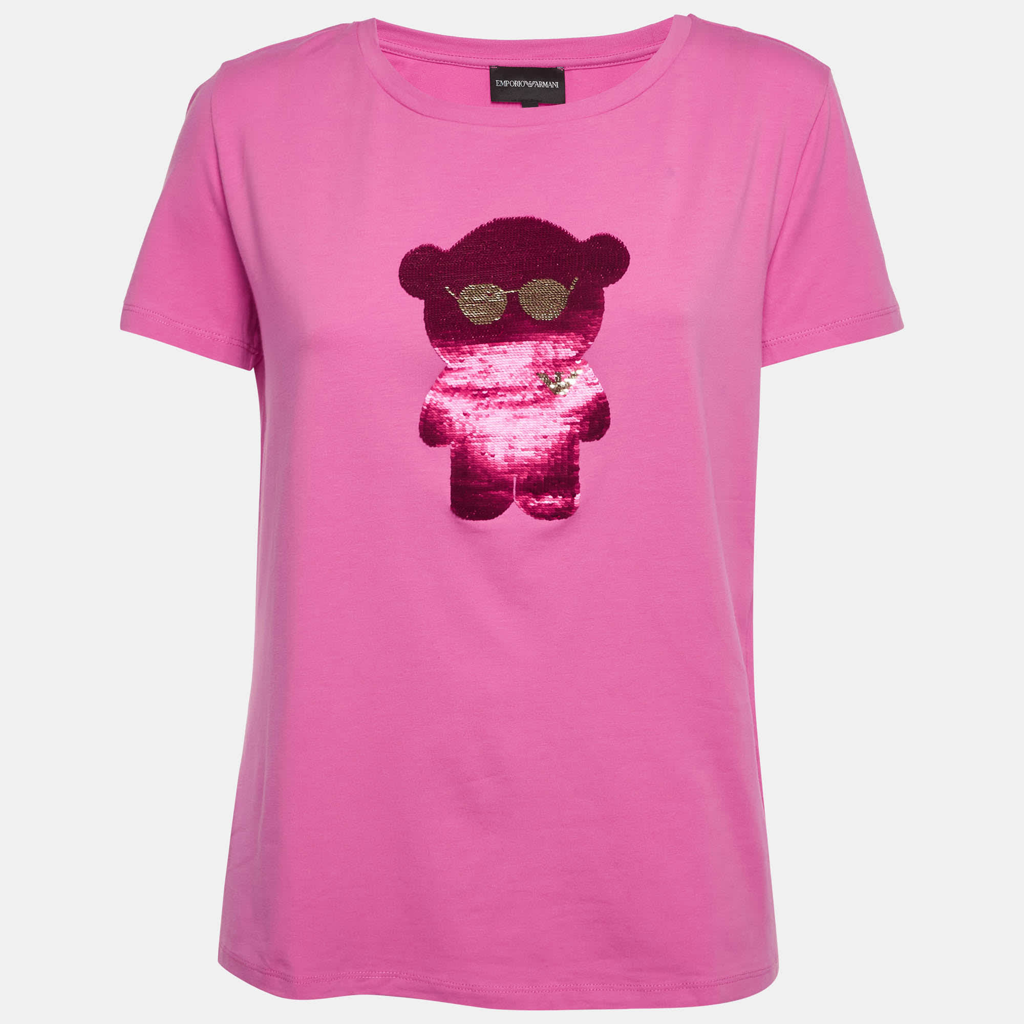 Emporio Armani Jersey Teddy Sequin Jersey T - Shirt