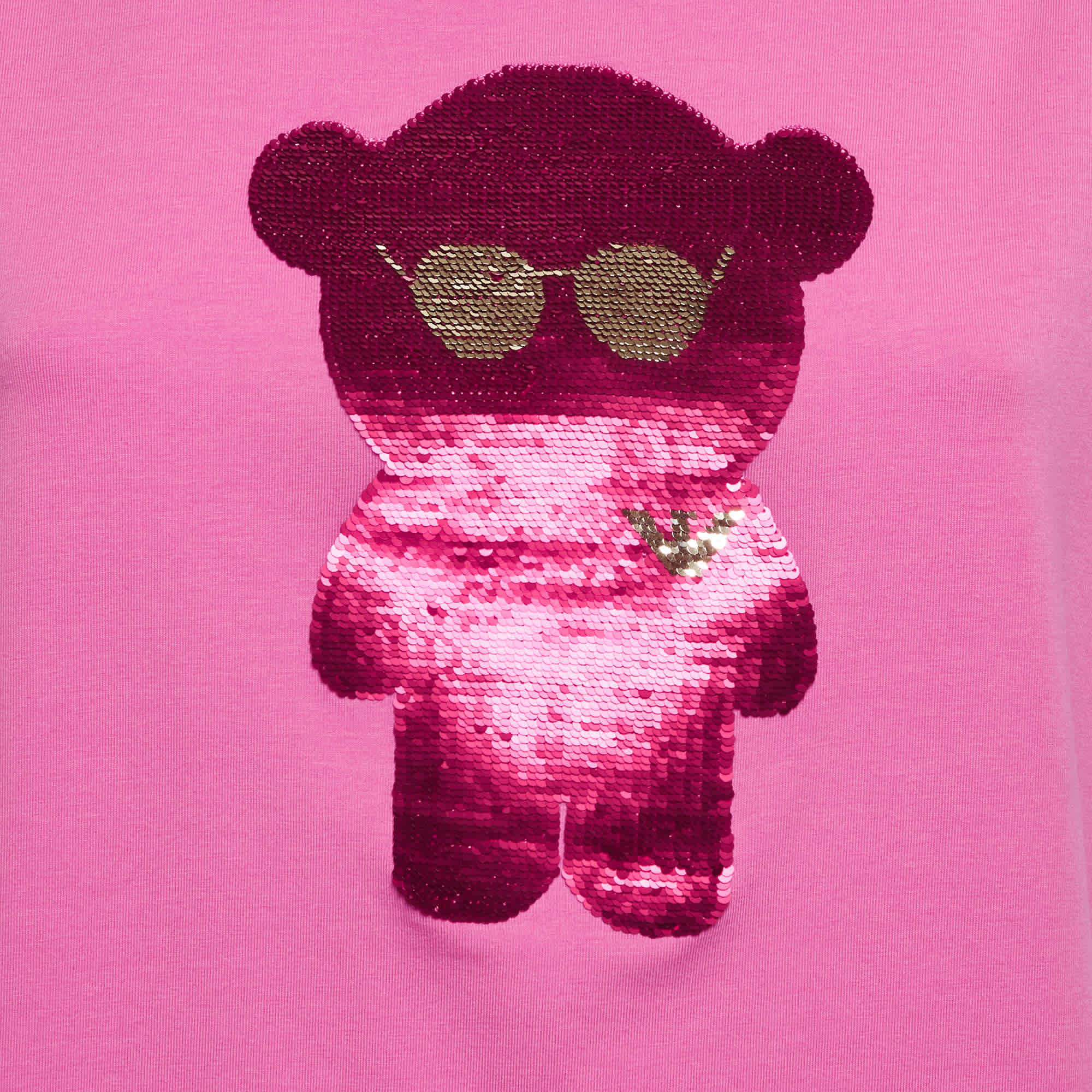 Emporio Armani Jersey Teddy Sequin Jersey T - Shirt