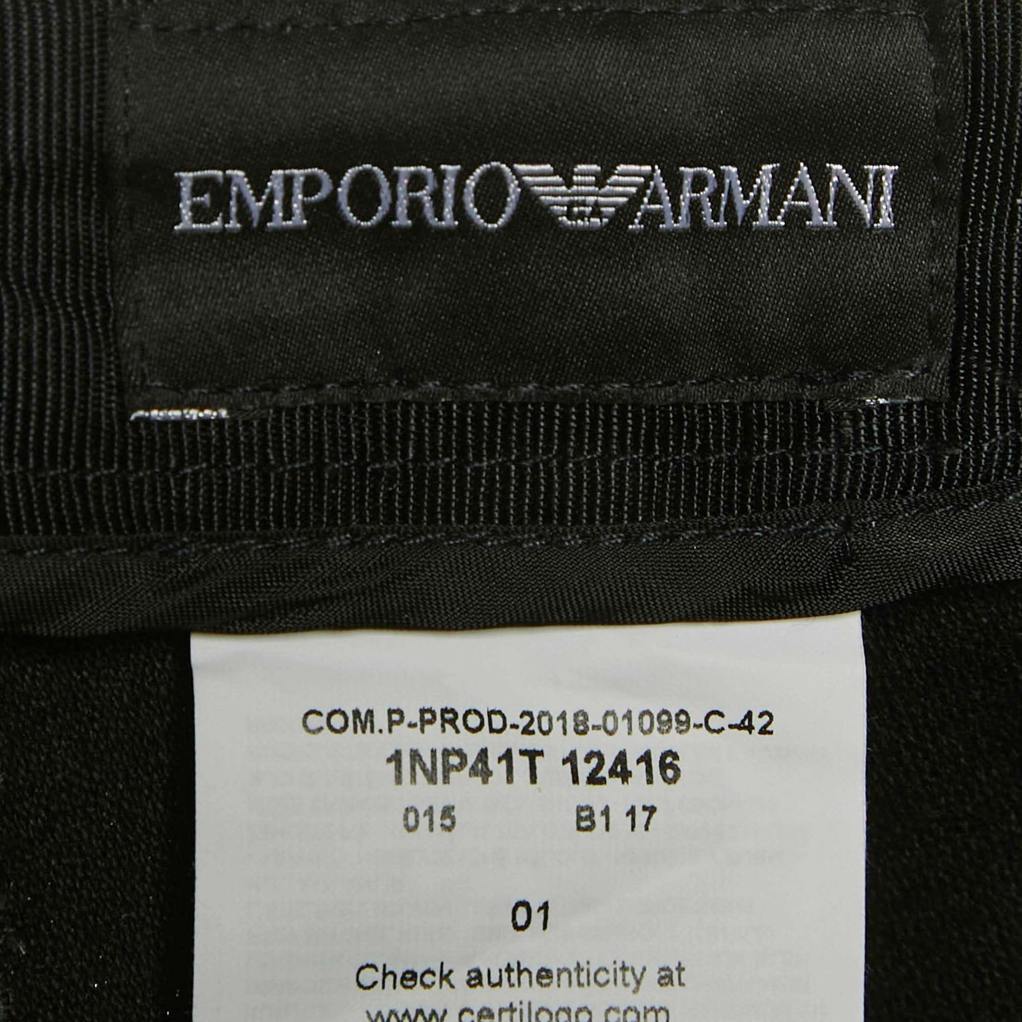Emporio Armani Green Metallic Striped Lame Shorts