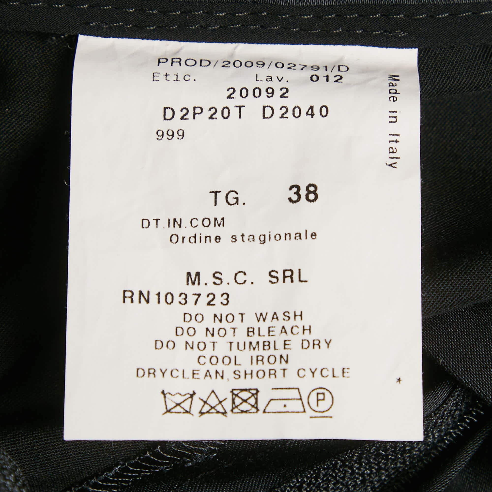 Emporio Armani Silk Pleat Detail Short