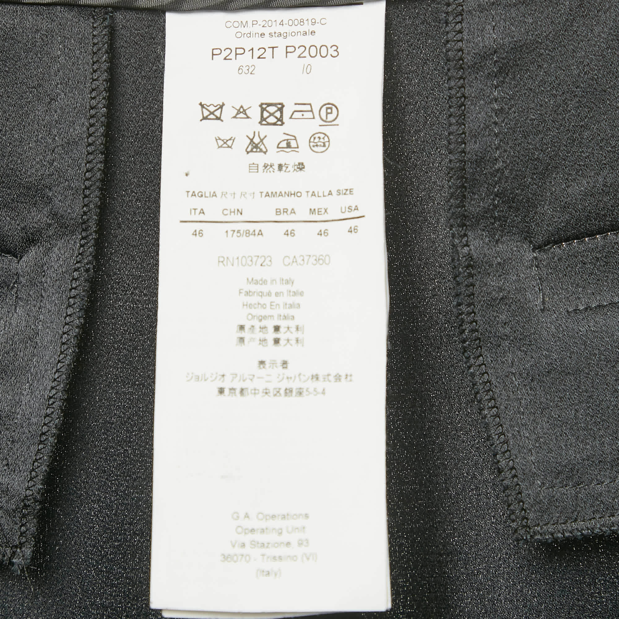 Emporio Armani Blue Crepe Trousers