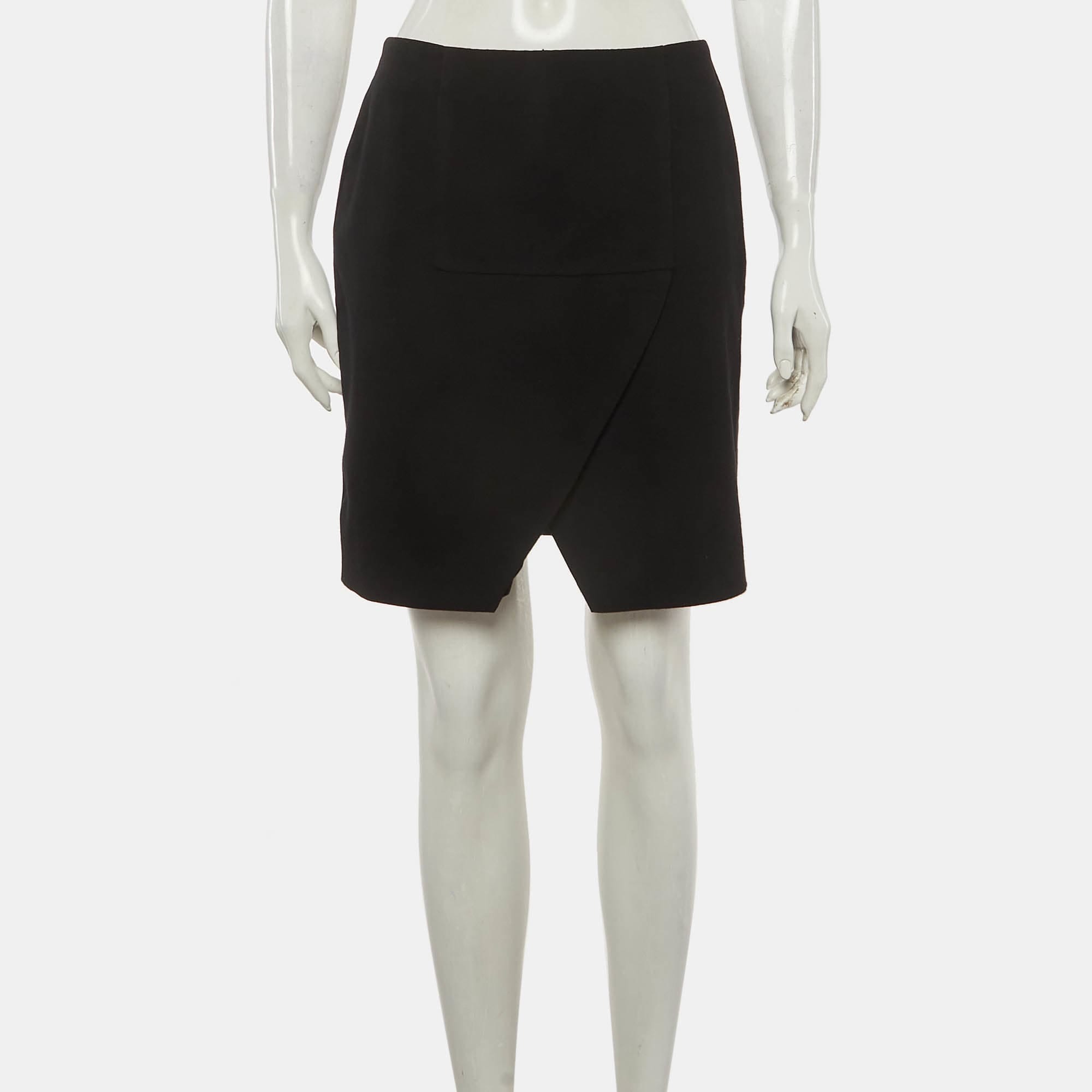 Emporio Armani Black Gabardine Pencil Skirt