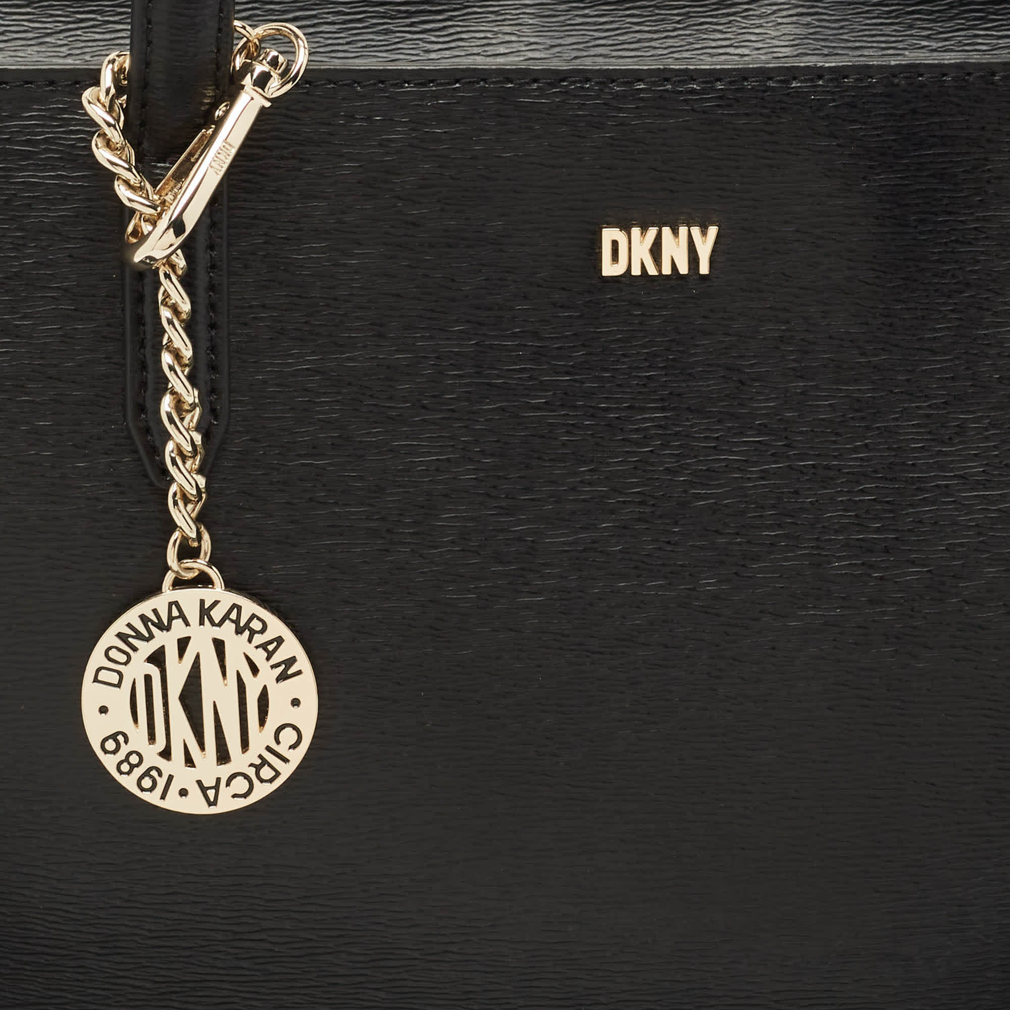 Dkny Bryant Black Leather Totes Bag