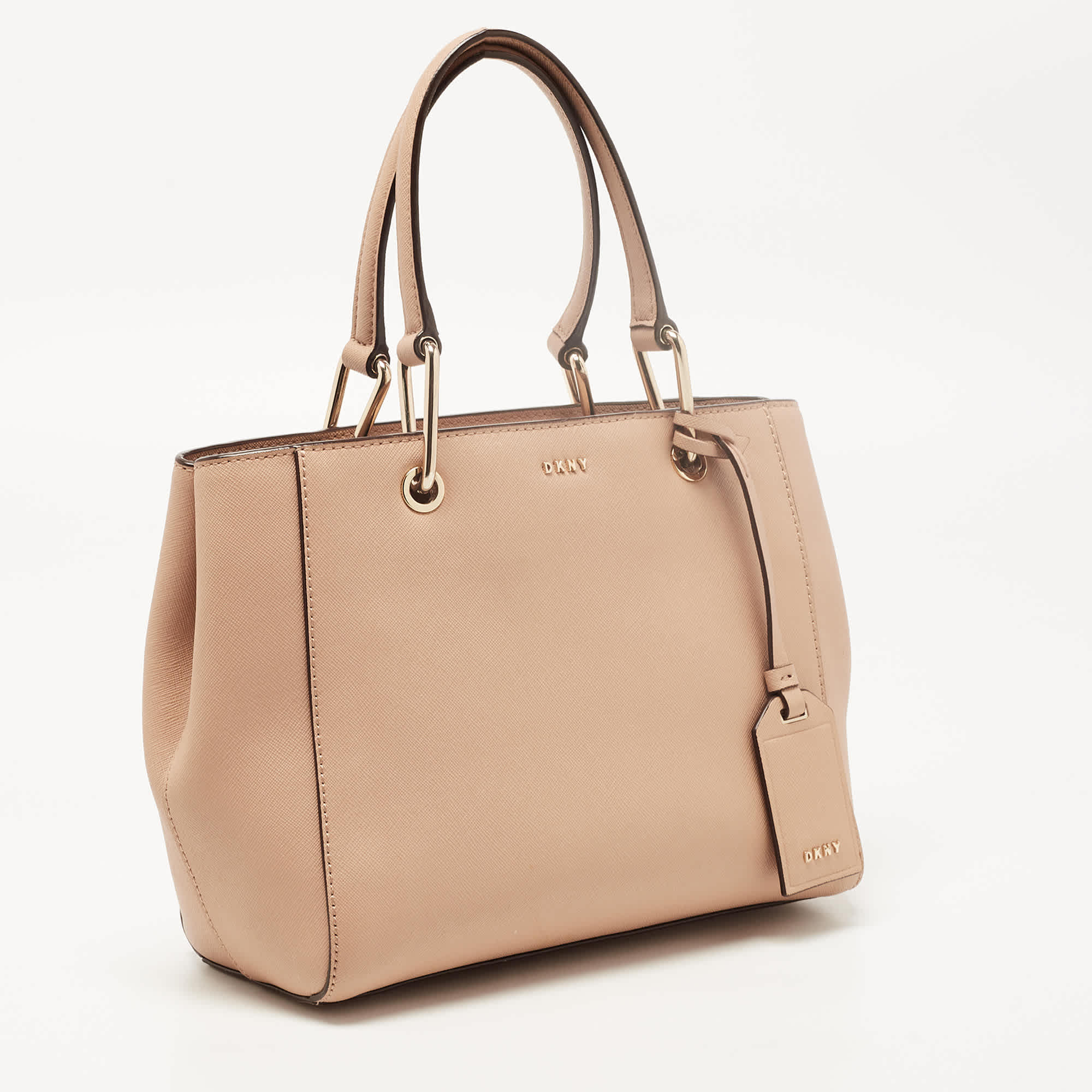 Dkny Beige Leather Totes Bag