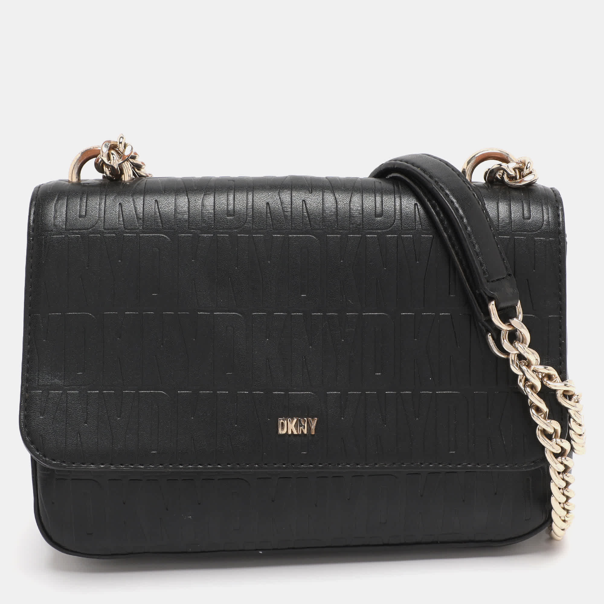 Dkny Sina Black Leather Shoulder Bags