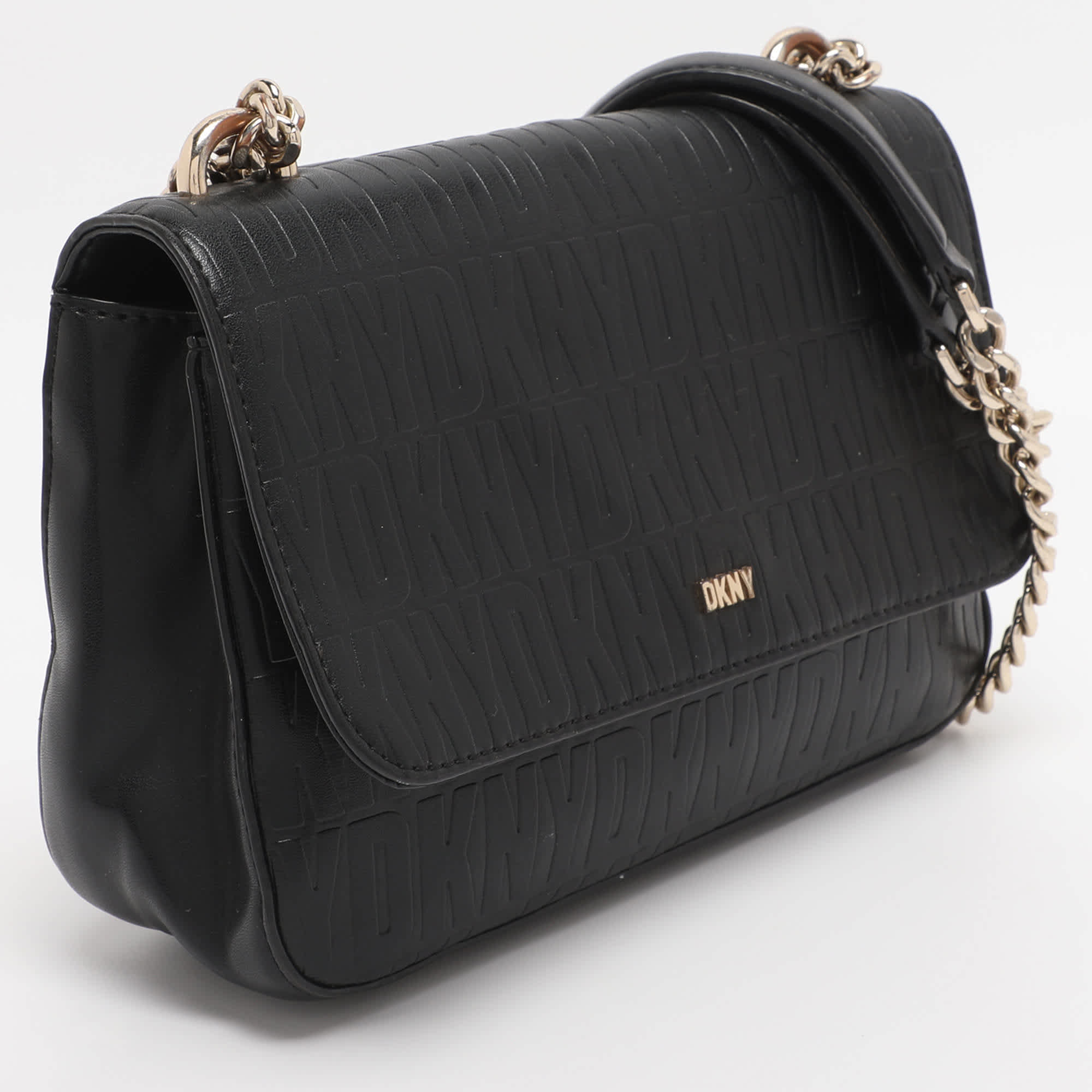 Dkny Sina Black Leather Shoulder Bags