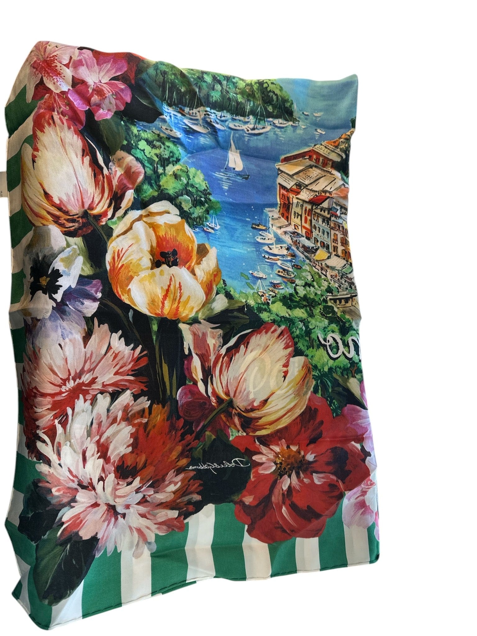 Dolce & Gabbana Scarf Silk Multicolour DG Portofino 90*90 cm DG1834A